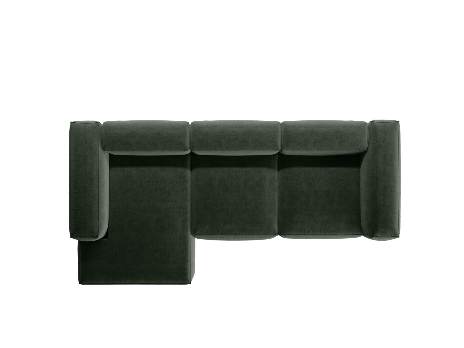 Bergamo Modulares Ecksofa links 3 Sitzer in Moss Green-Liberty präsentiert im Onlineshop von KAQTU Design AG. Ecksofa links ist von Cosmopolitan Design