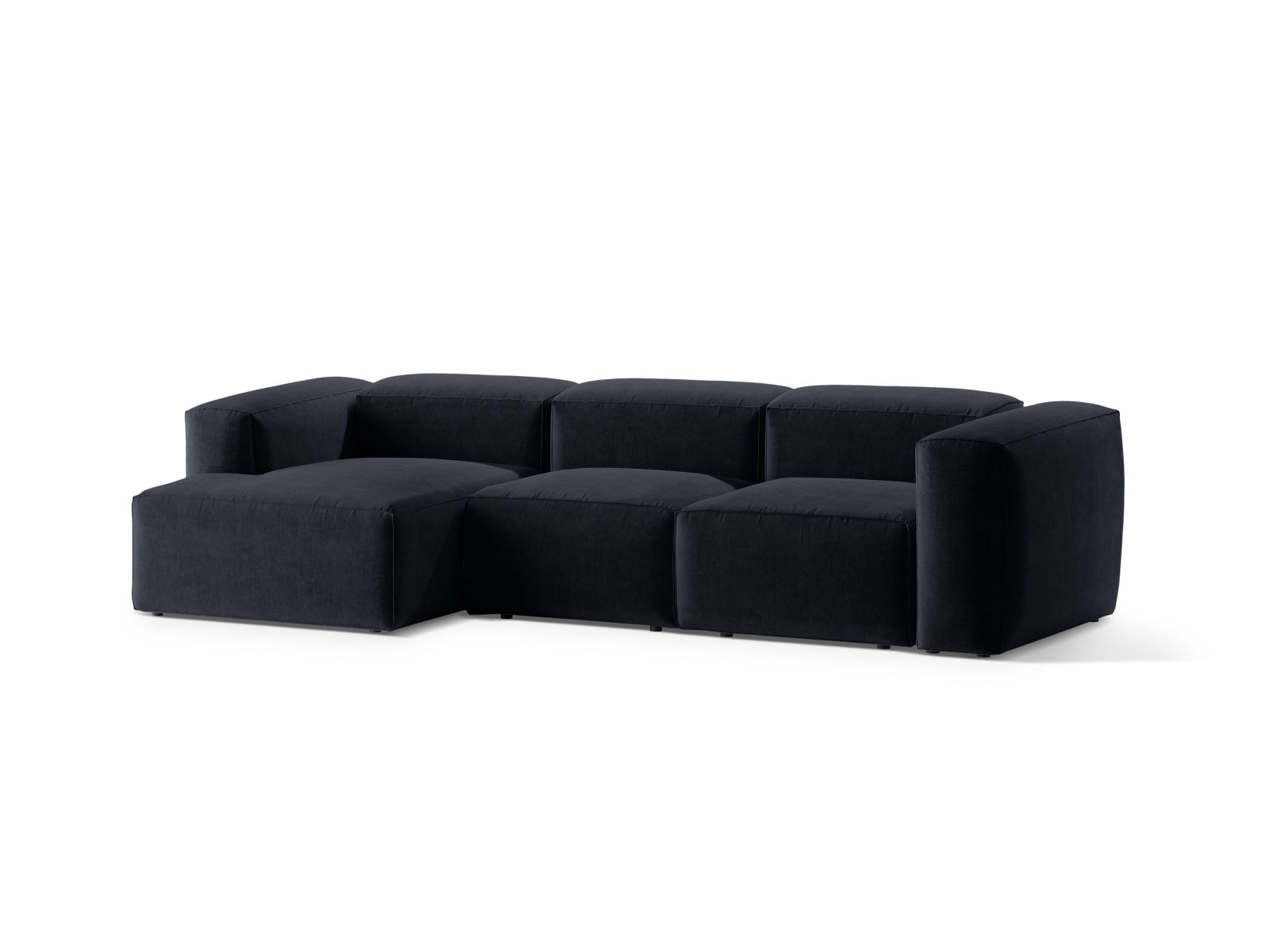 Bergamo Modulares Ecksofa links 3 Sitzer in Navy Blue-Liberty präsentiert im Onlineshop von KAQTU Design AG. Ecksofa links ist von Cosmopolitan Design