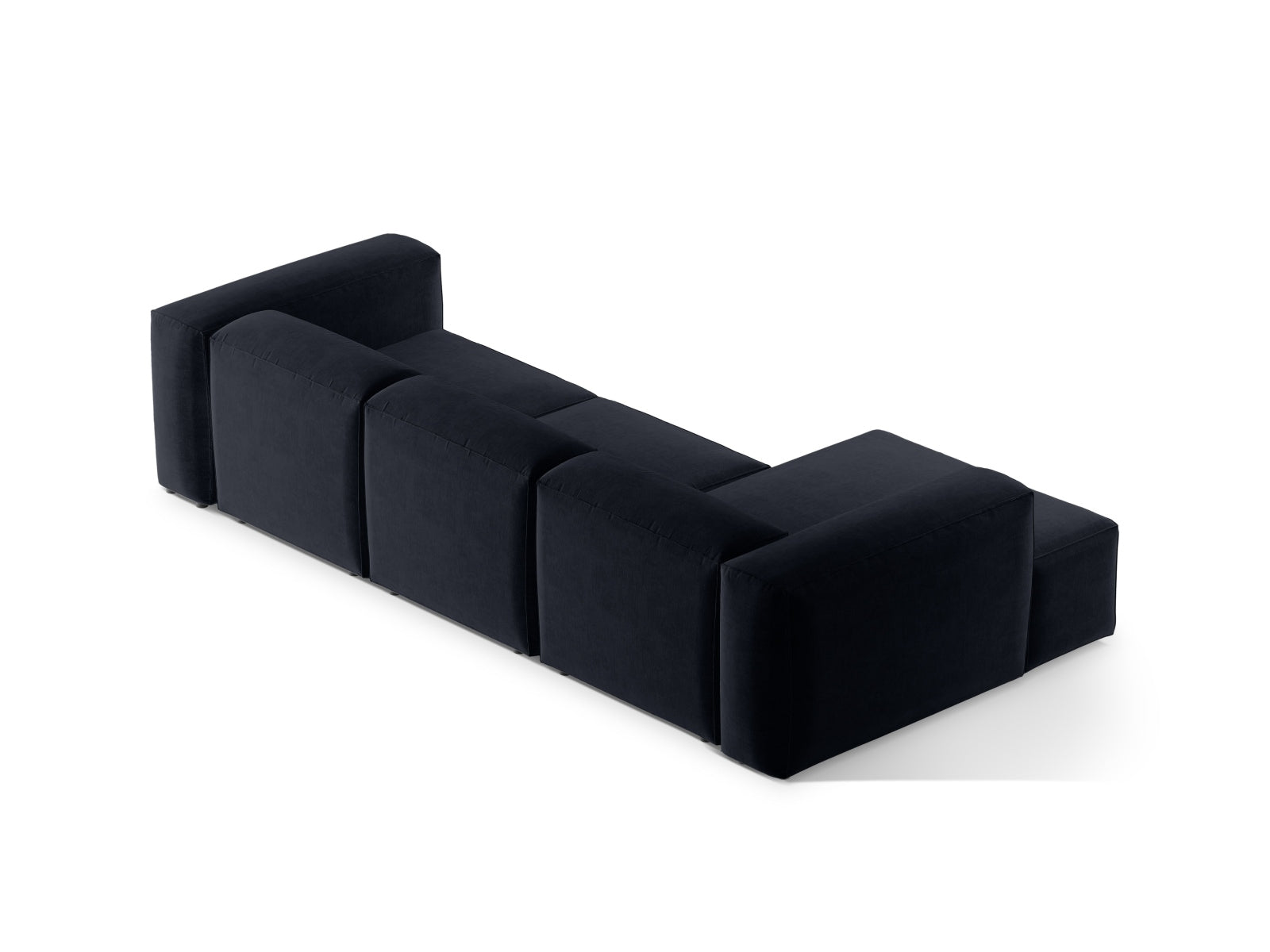Bergamo Modulares Ecksofa links 3 Sitzer in Navy Blue-Liberty präsentiert im Onlineshop von KAQTU Design AG. Ecksofa links ist von Cosmopolitan Design