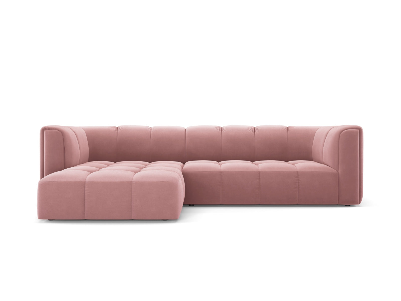 3-Sitzer Modular Ecksofa links Moritz in Pink-Bluvel präsentiert im Onlineshop von KAQTU Design AG. Ecksofa links ist von Cosmopolitan Design