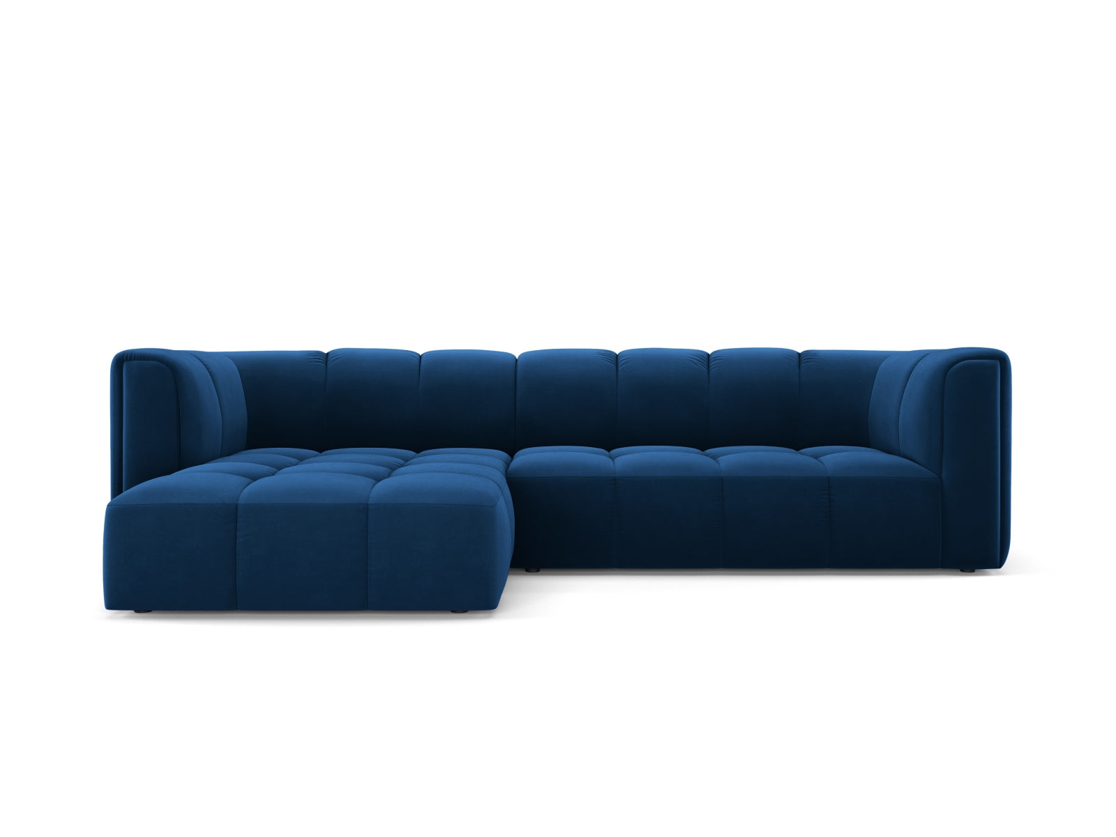 3-Sitzer Modular Ecksofa links Moritz in Royal Blue-Bluvel präsentiert im Onlineshop von KAQTU Design AG. Ecksofa links ist von Cosmopolitan Design
