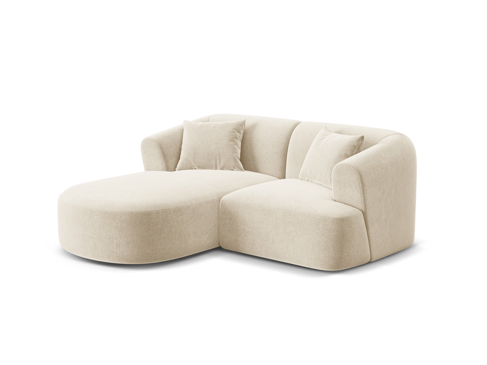 Elegantes 3-Sitzer Ecksofa Campi in hellem Beige, ideal für stilvolle Wohnräume, präsentiert von Cosmopolitan Design.