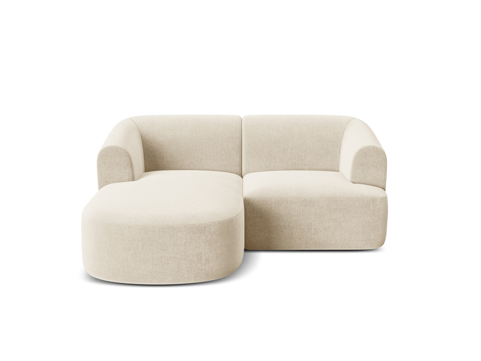 Elegantes 3-Sitzer Ecksofa Campi in hellem Beige, ideal für stilvolle Wohnräume, entworfen von Cosmopolitan Design.