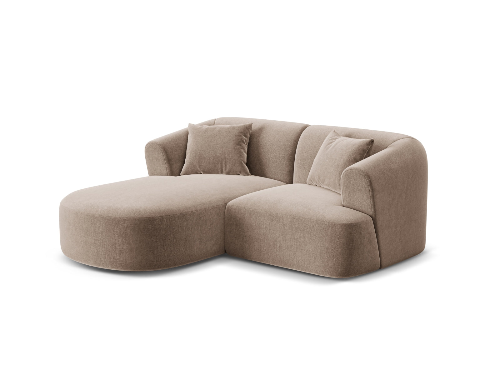 Elegantes 3-Sitzer Ecksofa Campi in Dunkelbeige, ideal für stilvolle Wohnräume. Modular und vielseitig von Cosmopolitan Design.