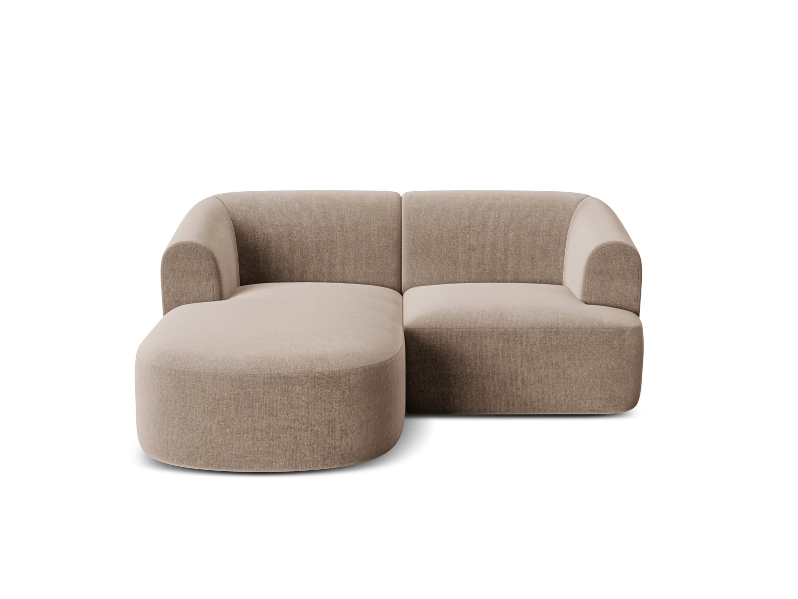 Elegantes 3-Sitzer Ecksofa Campi in stilvollem Dunkelbeige, ideal für zeitgemäße Wohnräume und entspannte Stunden. Von Cosmopolitan Design.