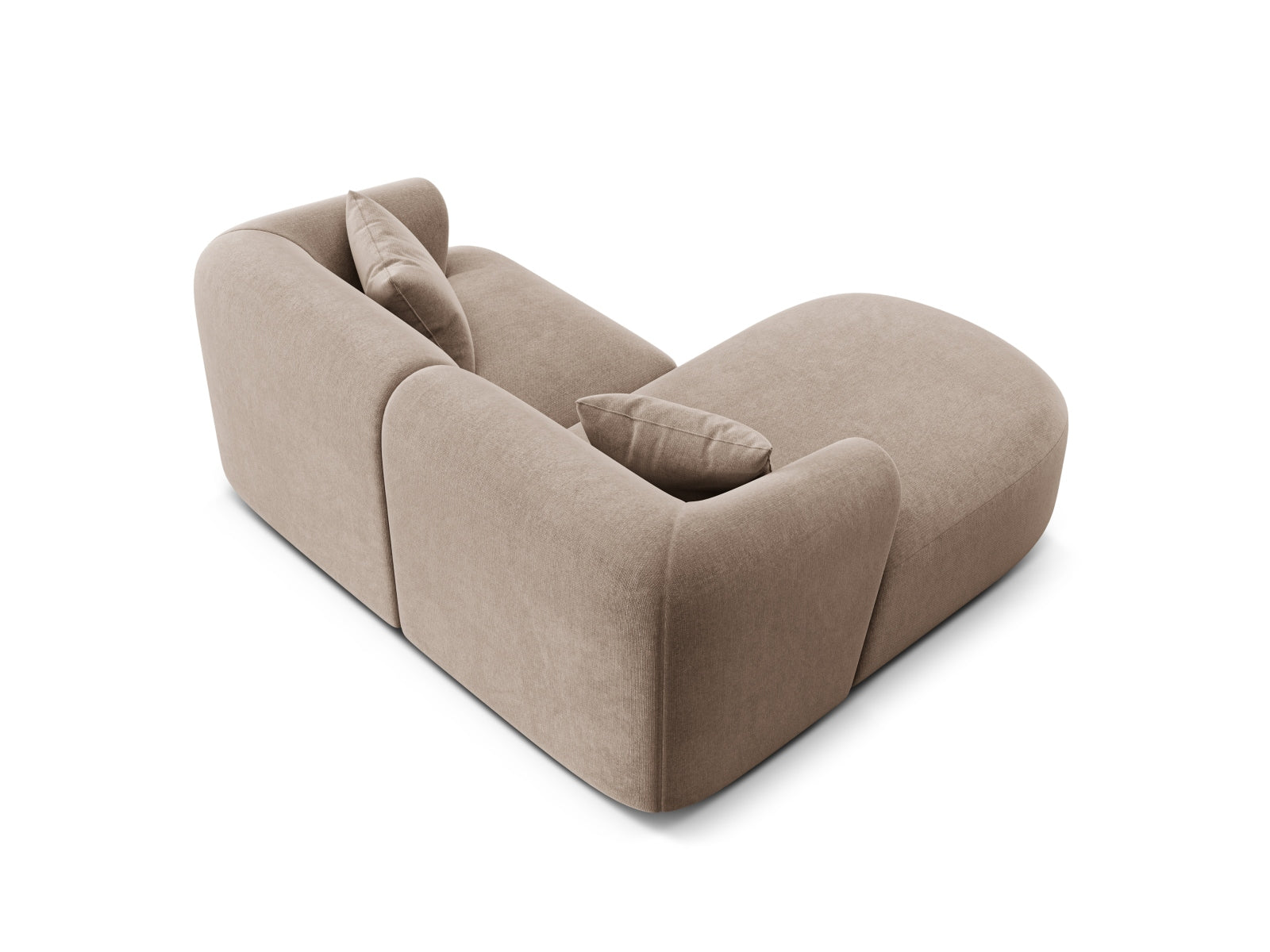 Modulares 3-Sitzer Ecksofa Campi in edlem Dunkelbeige, perfekt für moderne Wohnkonzepte und gemütliche Abende. Design von Cosmopolitan.