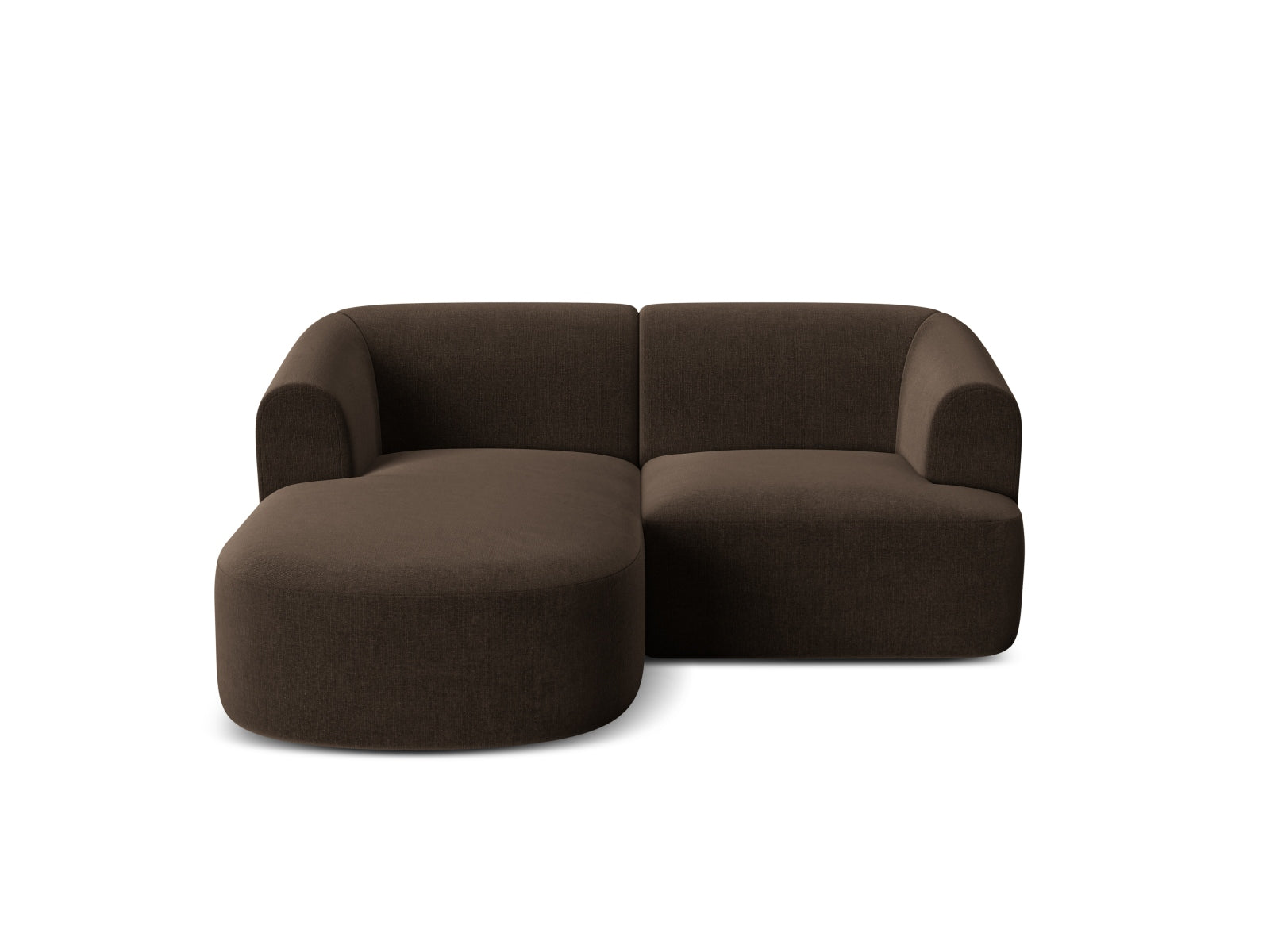 Elegantes 3-Sitzer Ecksofa Campi in stilvollem Chocolate-Vogue, ideal für zeitgemäße Wohnräume und entspannte Stunden.