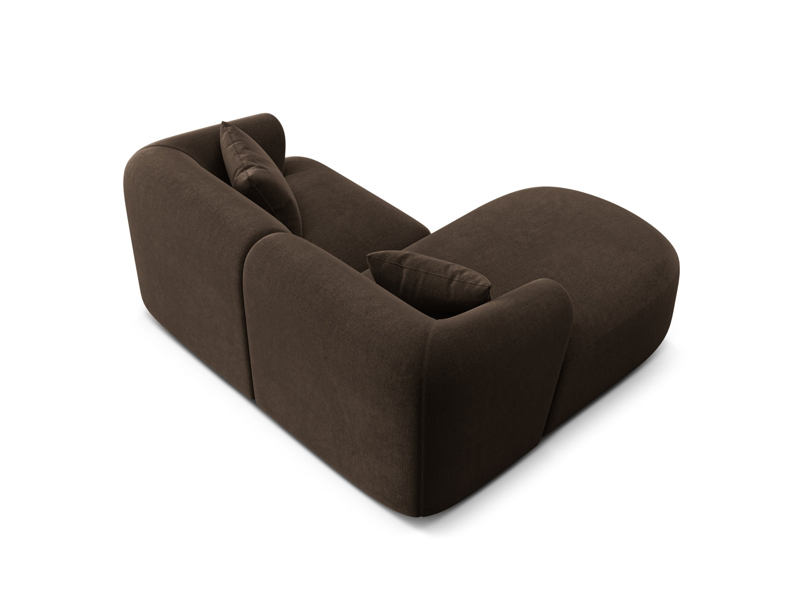 Modulares 3-Sitzer Ecksofa Campi in edlem Chocolate-Vogue, perfekt für moderne Wohnkonzepte und gemütliche Abende.