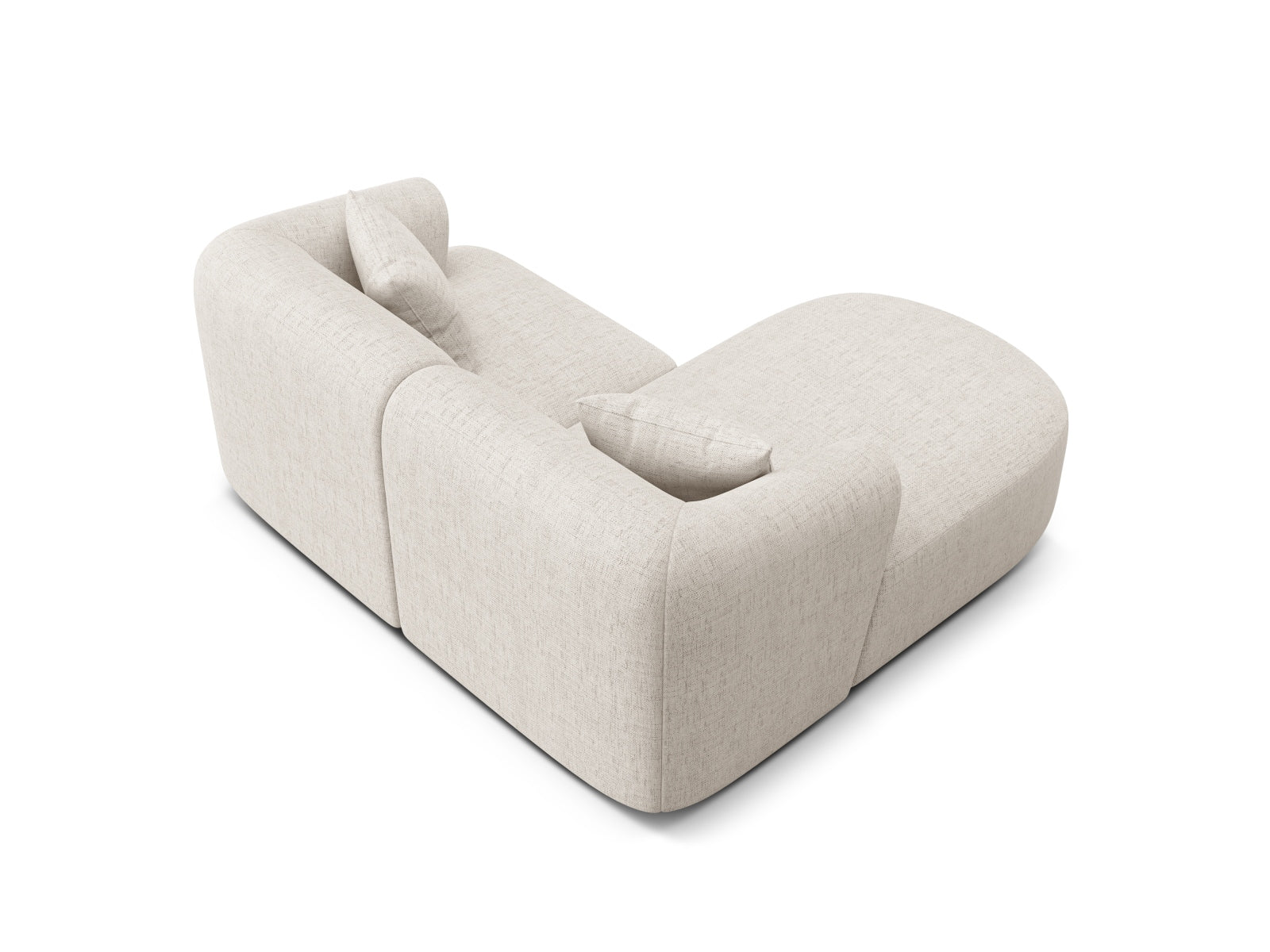 Elegantes 3-Sitzer Ecksofa Campi in warmem Beige, perfekt für moderne Wohnzimmer, erhältlich bei Cosmopolitan Design.