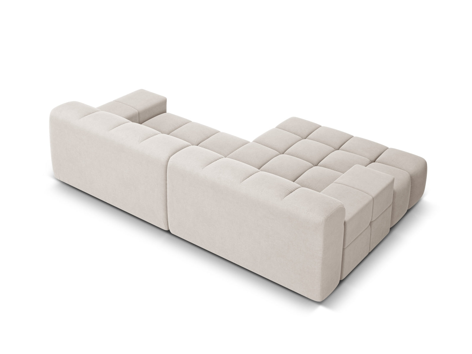 Modernes 2-Sitzer Ecksofa links Hawaii in sanftem Beige, ideal für gemütliche Wohnräume, erhältlich bei Cosmopolitan Design.