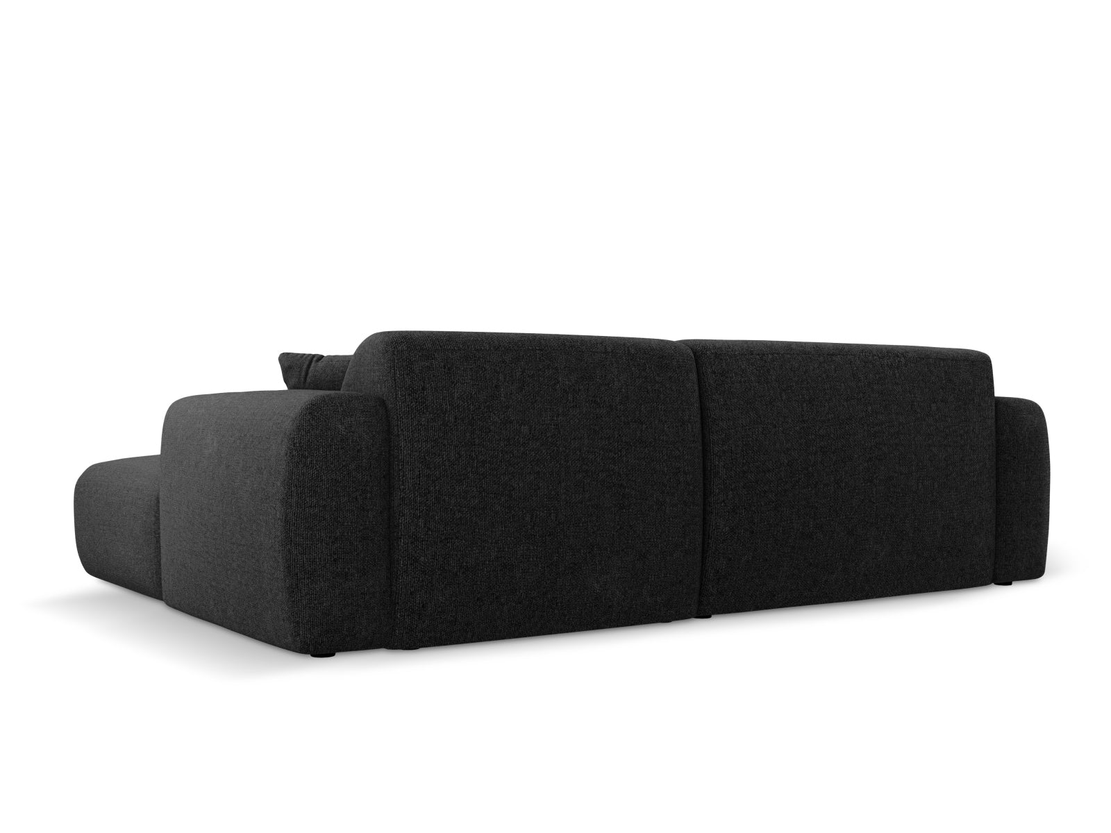 Elegantes Nolio Ecksofa links, 4-Sitzer, 170 cm, in klassischem Schwarz, perfekt für stilvolle Wohnräume und entspannte Stunden.