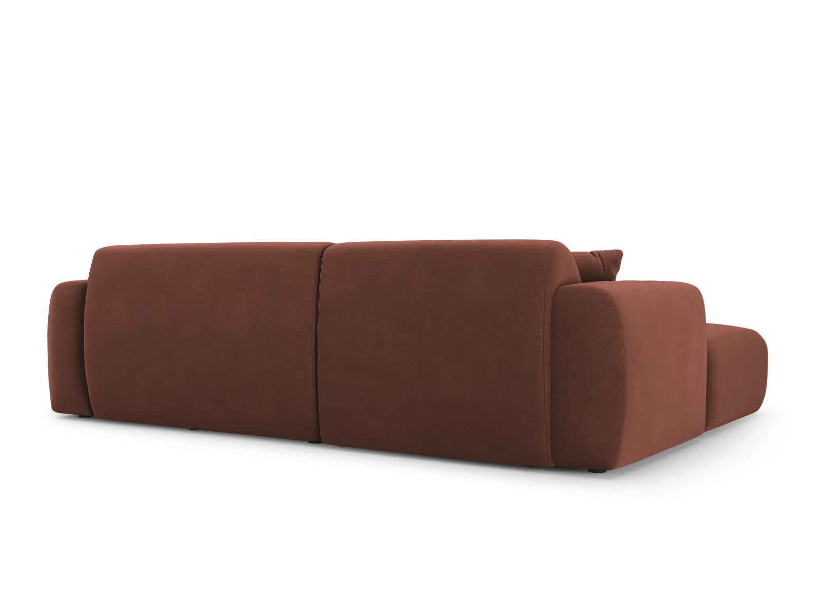 Elegantes Nolio Velour Ecksofa links, 4-Sitzer, 170 cm in Cuoio-Casino, ideal für stilvolle und komfortable Wohnräume von Cosmopolitan Design.