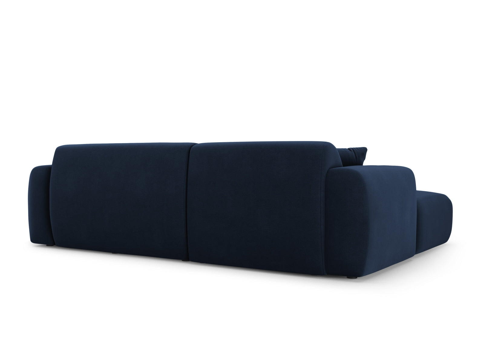 Elegantes Nolio Velour Ecksofa links in tiefem Blau, 4-Sitzer, 170 cm, ideal für stilvolle Wohnräume und entspannte Stunden.