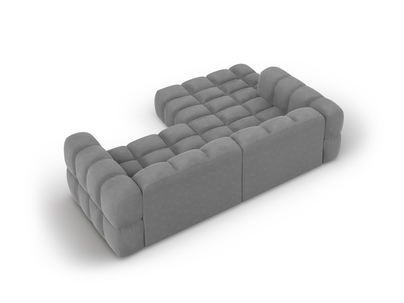 Entdecken Sie das modulare Sky Velour Ecksofa links – 3-Sitzer 162cm von Cosmopolitan Design. Perfekt für Komfort und individuelles Wohnen!