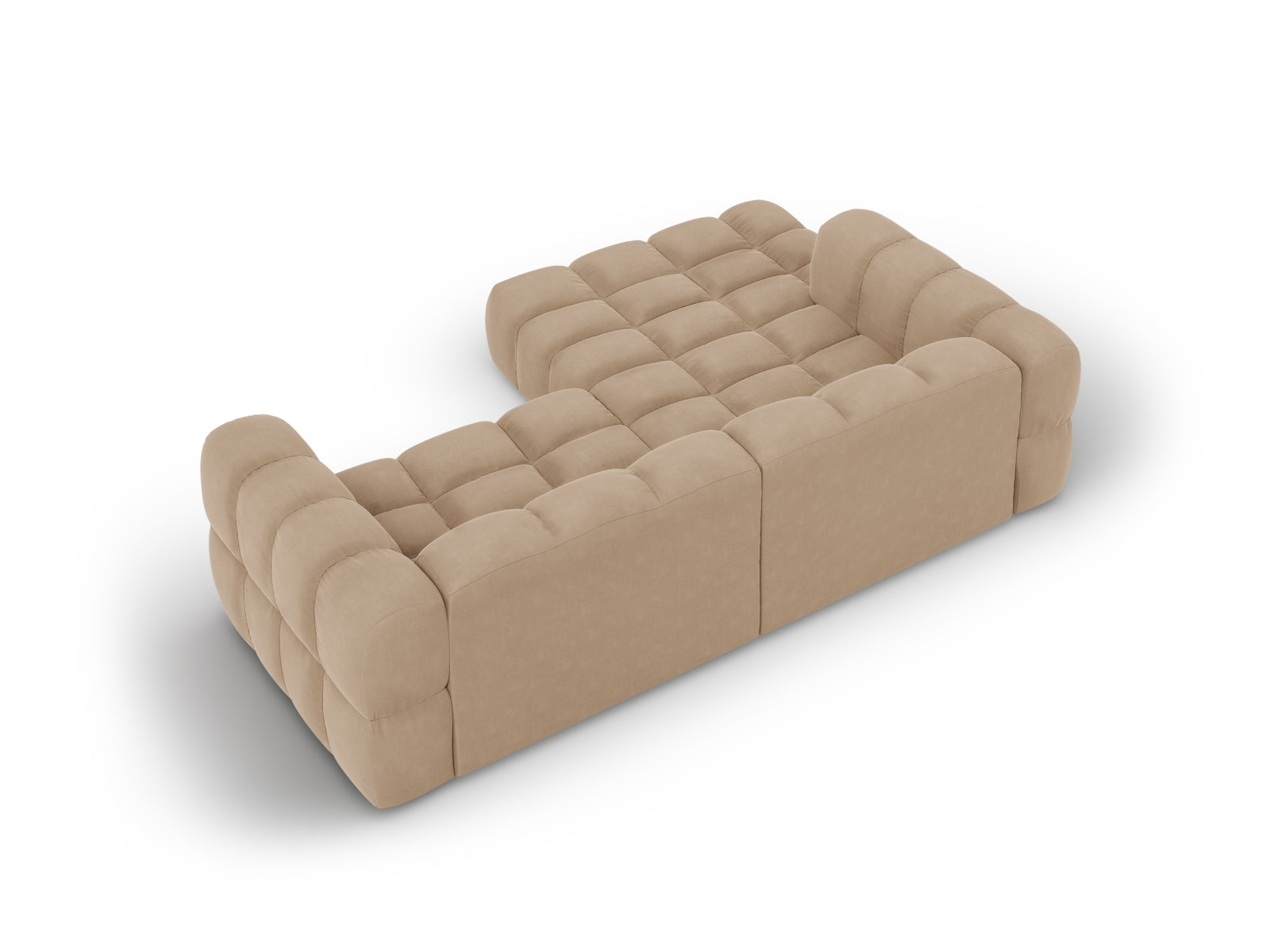 Entdecken Sie das Sky Velour Ecksofa links – 3-Sitzer 162cm von Cosmopolitan Design. Stilvoll, modular und ideal für gesellige Abende.