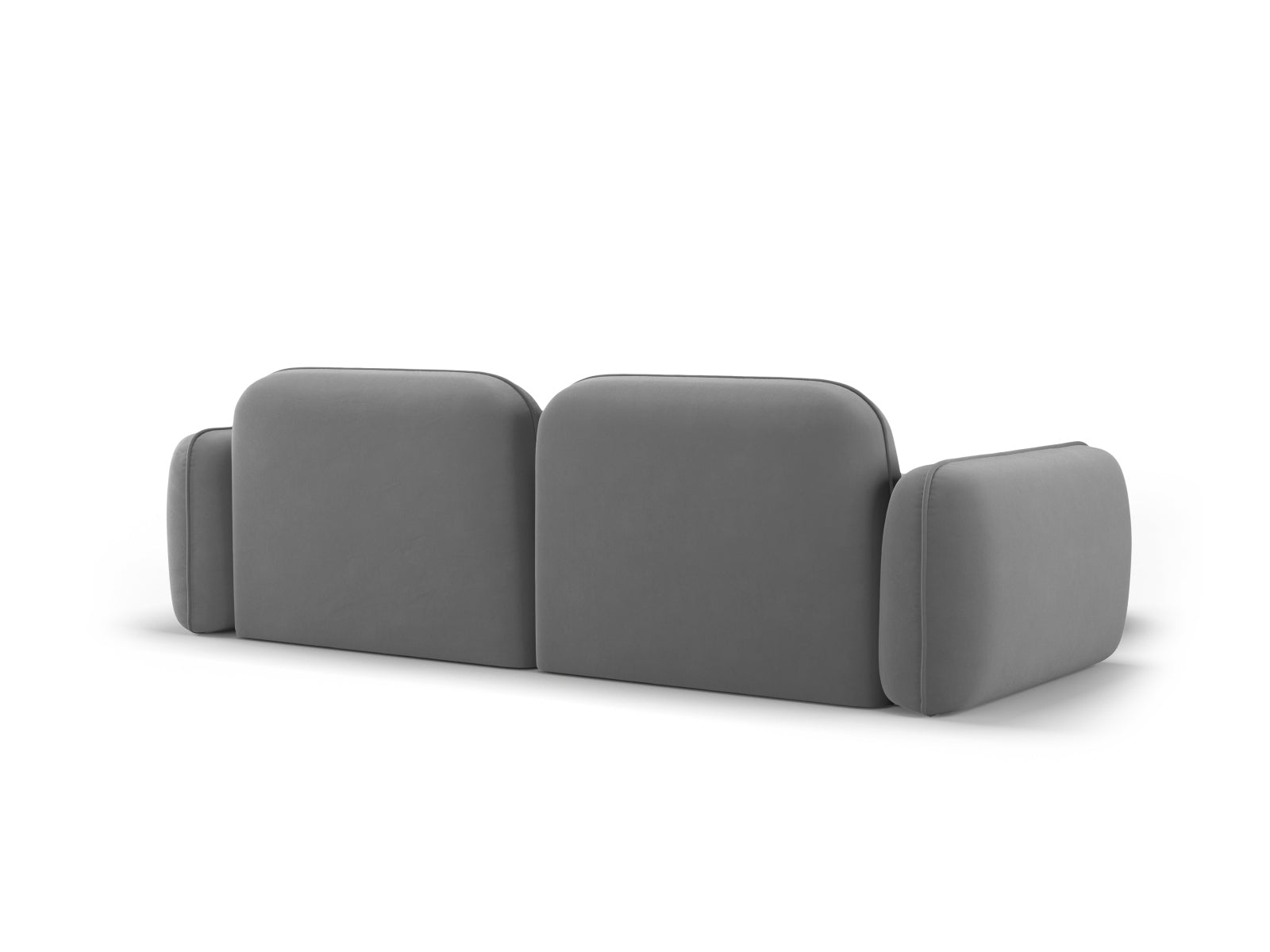 Elegantes Sydney Velour Ecksofa links in hellem Grau, ideal für stilvolle Wohnräume und gemütliche Stunden mit Freunden und Familie.