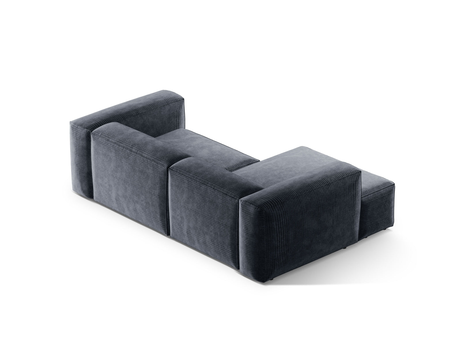 Bergamo Modulares Ecksofa links 2 Sitzer in Muted Blue-Perla präsentiert im Onlineshop von KAQTU Design AG. Ecksofa links ist von Cosmopolitan Design