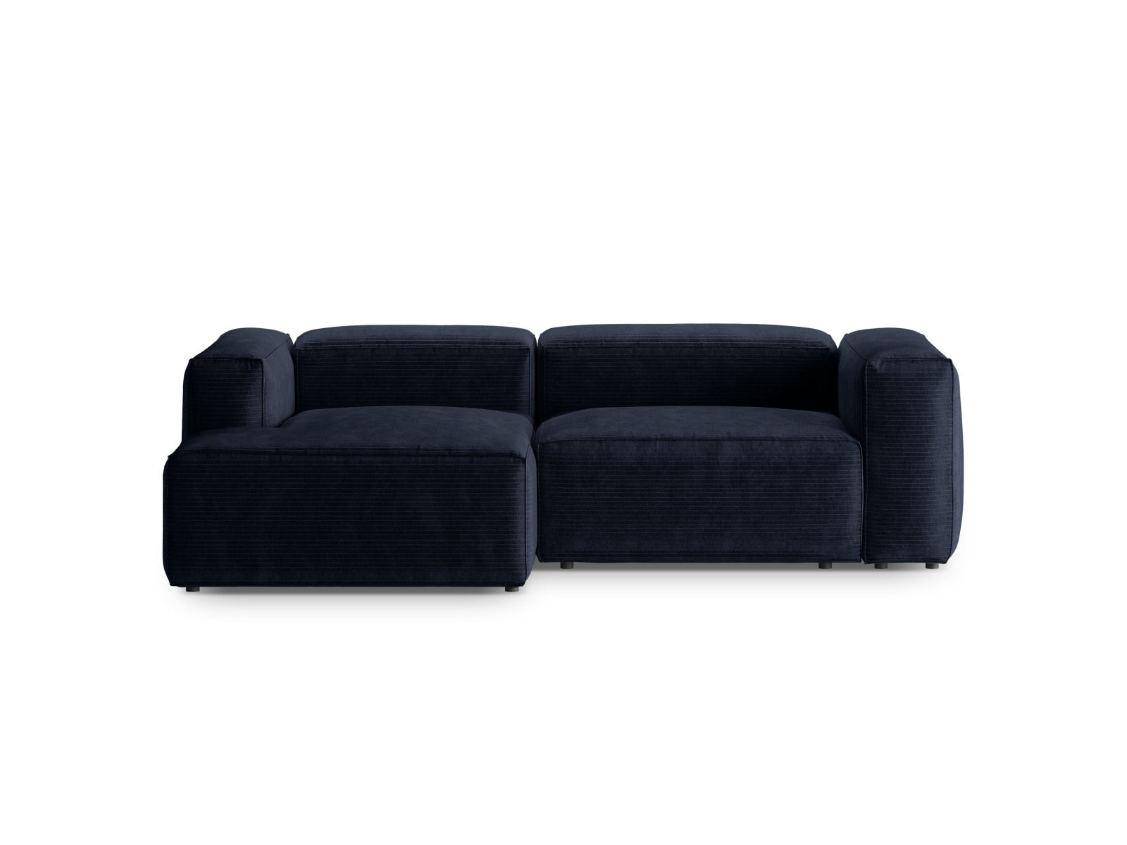 Bergamo Modulares Ecksofa links 2 Sitzer in Navy Blue-Perla präsentiert im Onlineshop von KAQTU Design AG. Ecksofa links ist von Cosmopolitan Design