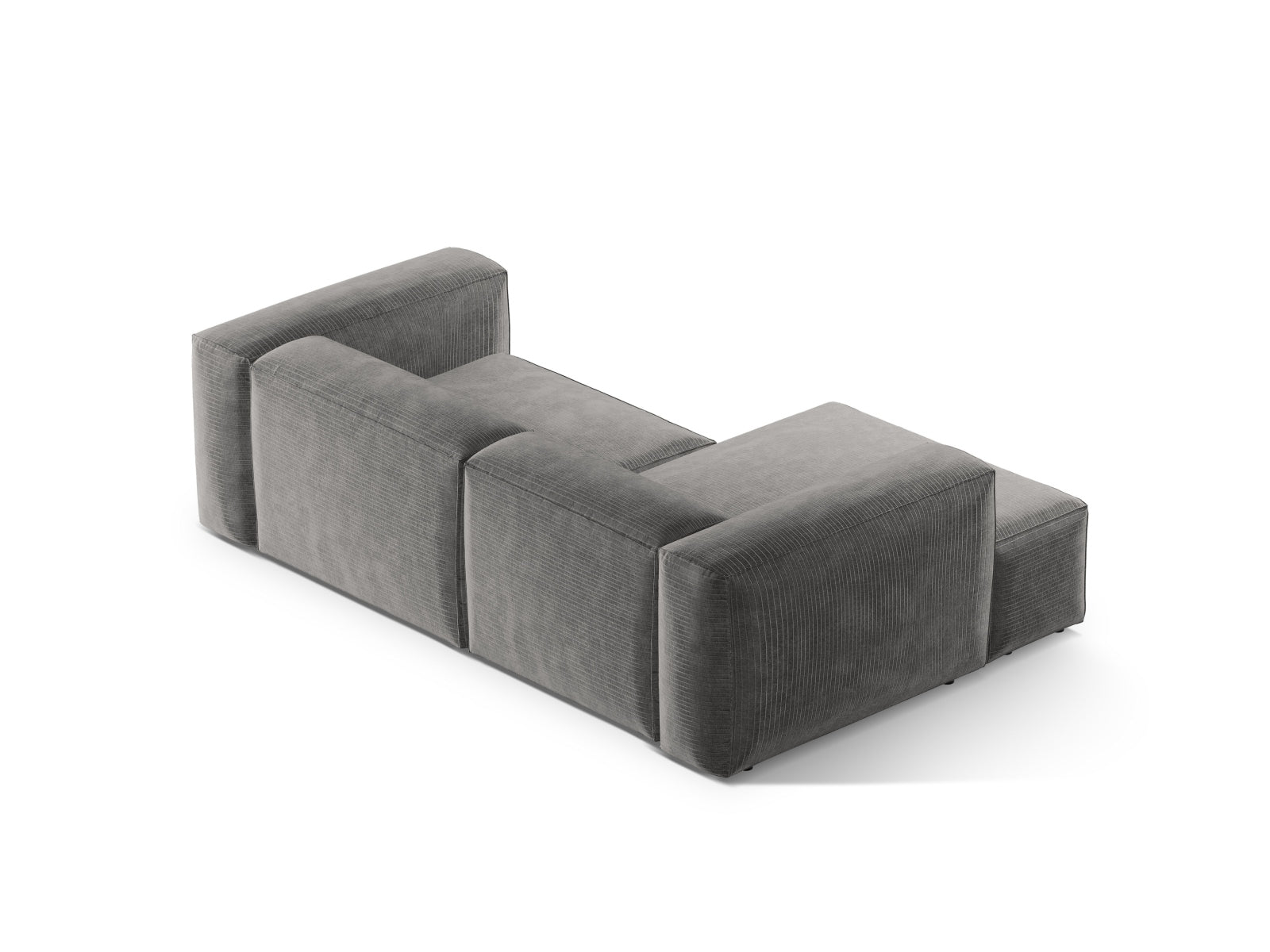 Bergamo Modulares Ecksofa links 2 Sitzer in Light Grey-Perla präsentiert im Onlineshop von KAQTU Design AG. Ecksofa links ist von Cosmopolitan Design