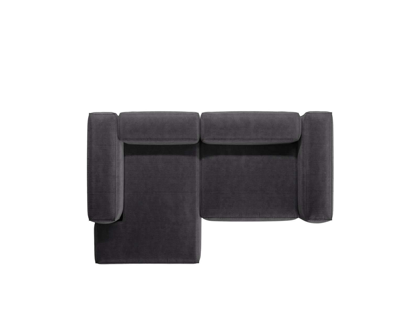 Bergamo Modulares Ecksofa links 2 Sitzer in Grey-Perla präsentiert im Onlineshop von KAQTU Design AG. Ecksofa links ist von Cosmopolitan Design