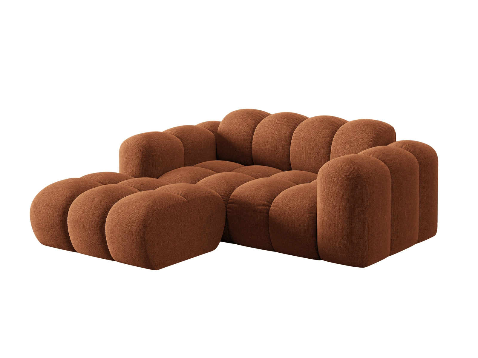 Stylisches 2-Sitzer Ecksofa Treno in Brick-Eden, ideal für moderne Wohnräume, präsentiert von Cosmopolitan Design.