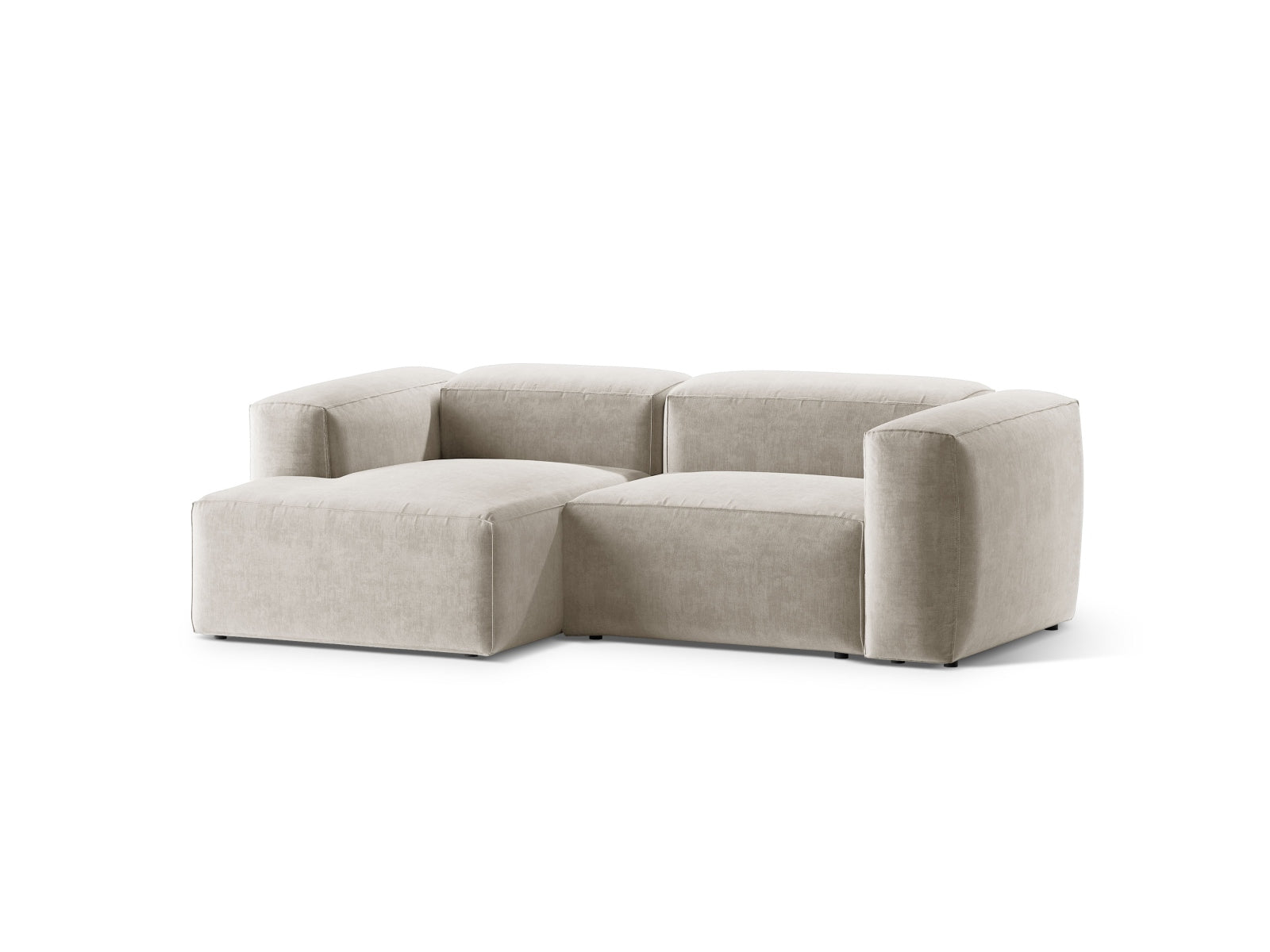 Bergamo Modulares Ecksofa links 2 Sitzer in Beige-Liberty präsentiert im Onlineshop von KAQTU Design AG. Ecksofa links ist von Cosmopolitan Design