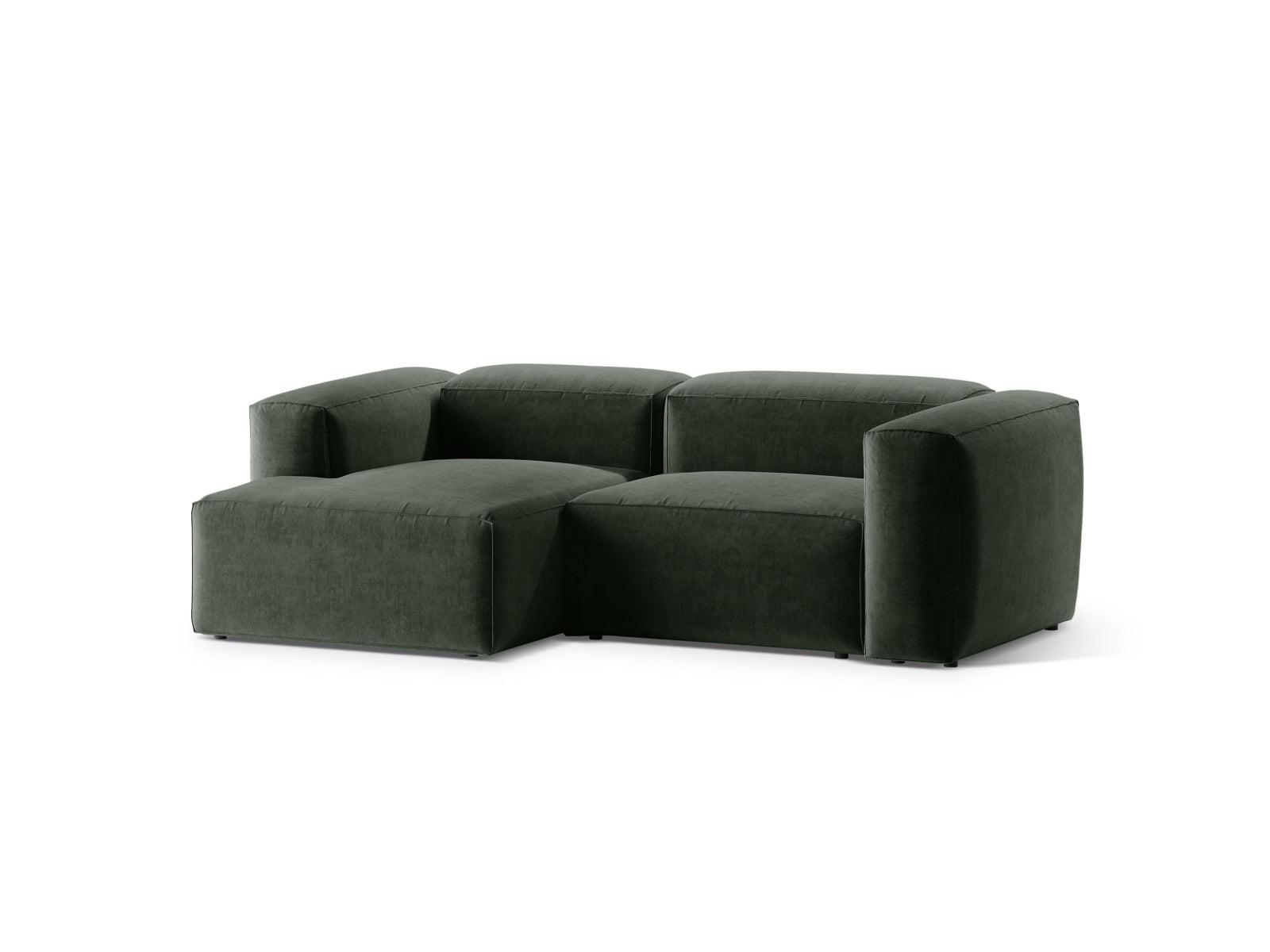 Bergamo Modulares Ecksofa links 2 Sitzer in Moss Green-Liberty präsentiert im Onlineshop von KAQTU Design AG. Ecksofa links ist von Cosmopolitan Design