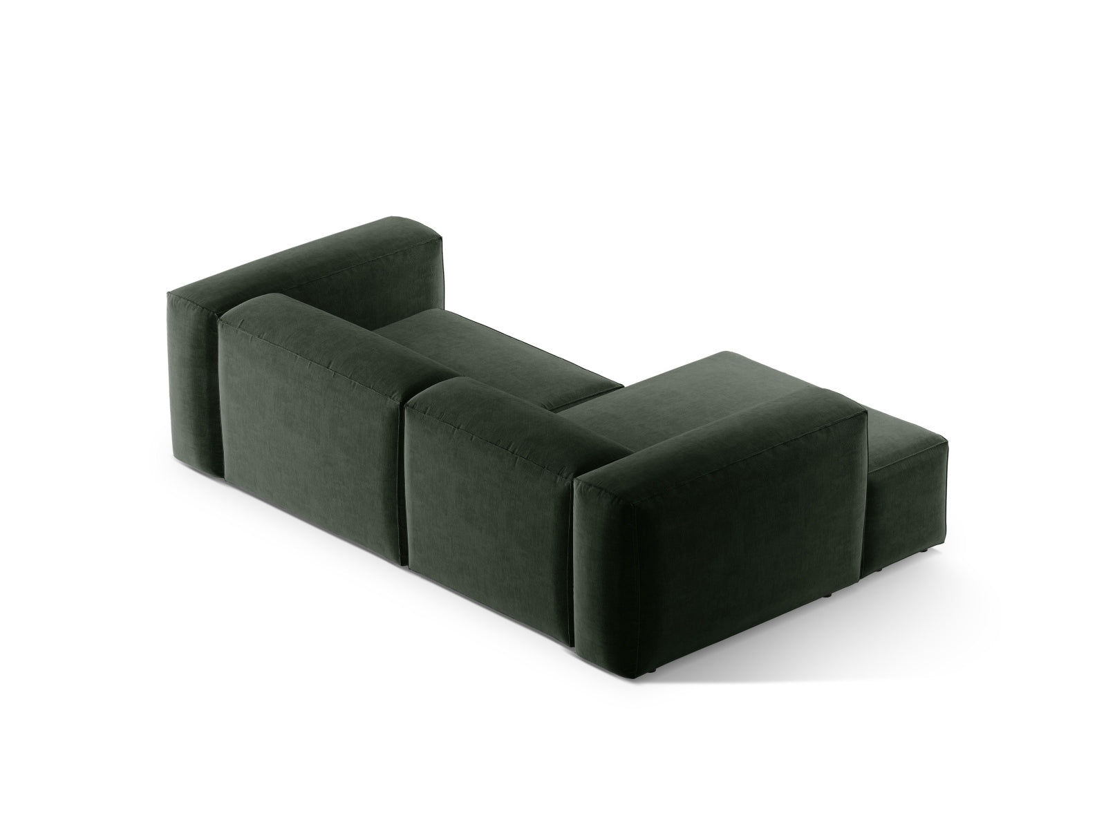 Bergamo Modulares Ecksofa links 2 Sitzer in Moss Green-Liberty präsentiert im Onlineshop von KAQTU Design AG. Ecksofa links ist von Cosmopolitan Design