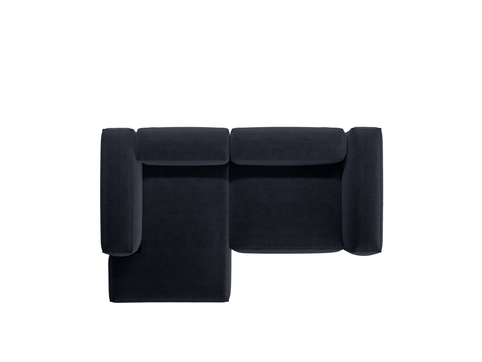 Bergamo Modulares Ecksofa links 2 Sitzer in Navy Blue-Liberty präsentiert im Onlineshop von KAQTU Design AG. Ecksofa links ist von Cosmopolitan Design