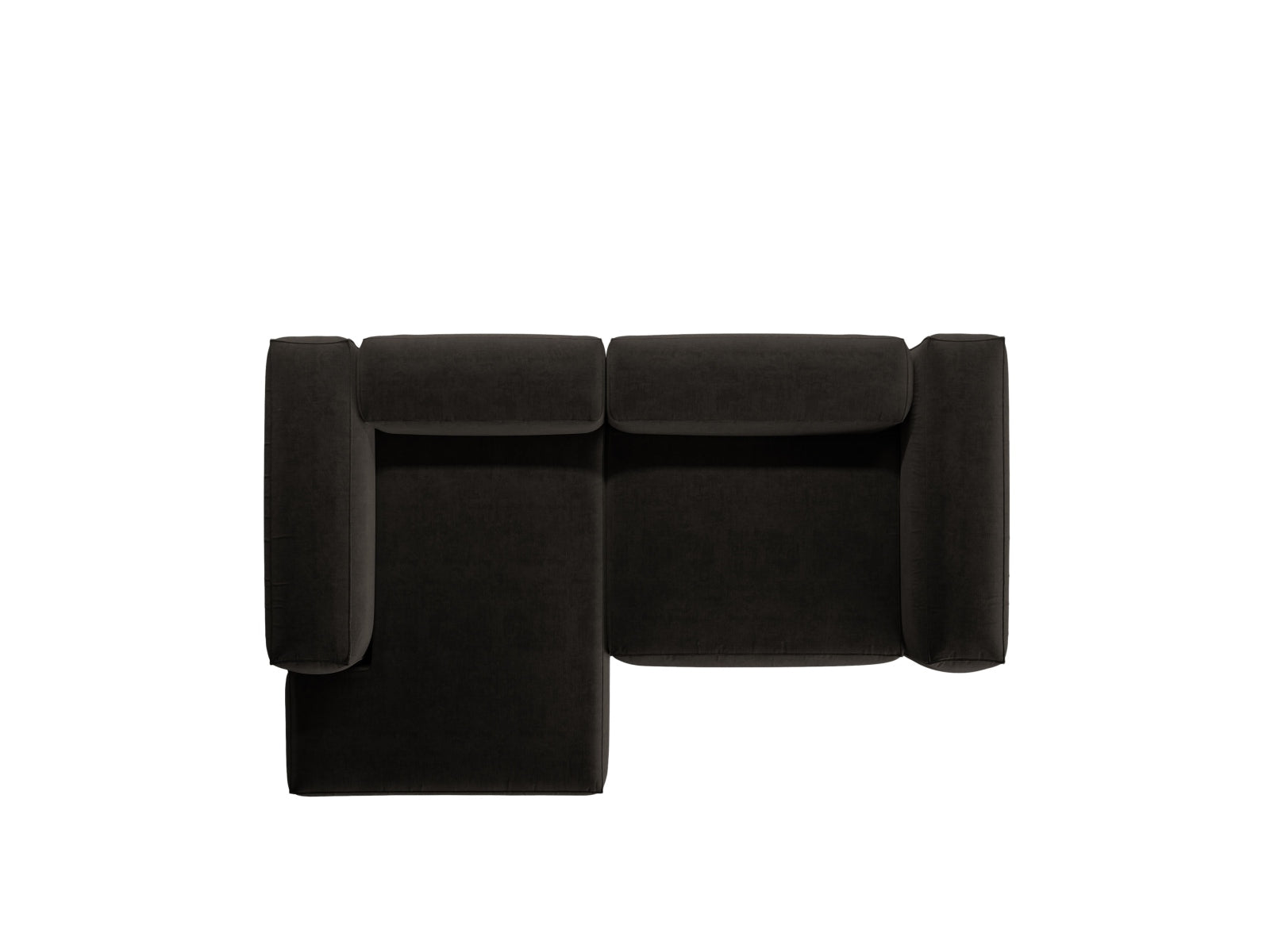 Bergamo Modulares Ecksofa links 2 Sitzer in Black-Liberty präsentiert im Onlineshop von KAQTU Design AG. Ecksofa links ist von Cosmopolitan Design