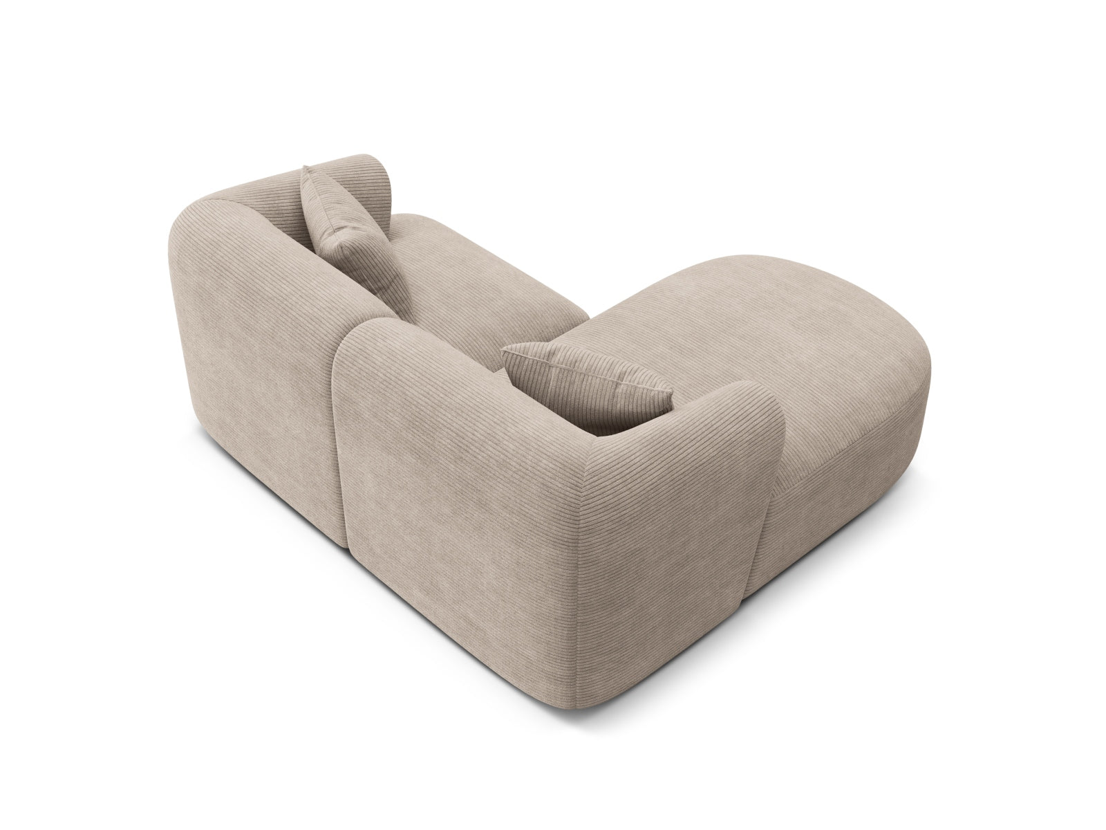 Elegantes 3-Sitzer Ecksofa Campi in Cappuccino-Lincoln, perfekt für moderne Wohnzimmer und gemütliche Abende mit Freunden.