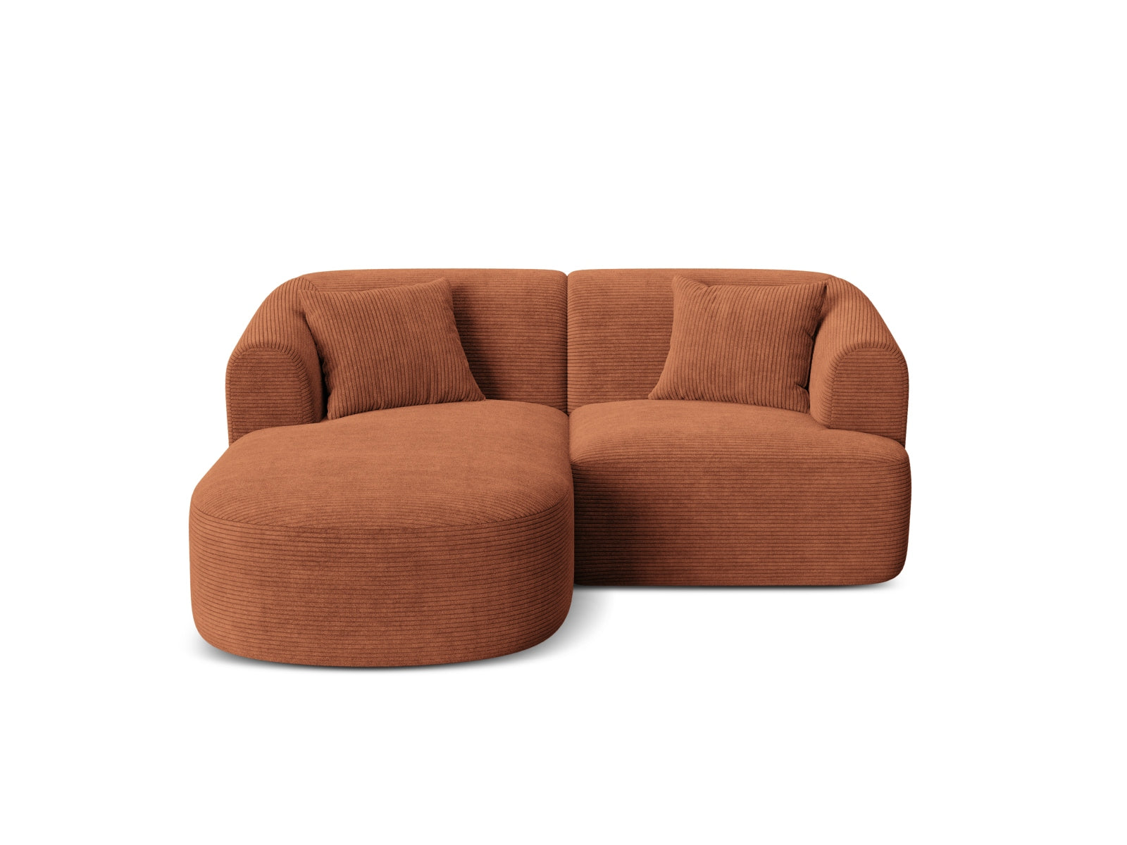 3-Sitzer Ecksofa links modular Campi in Terracotta-Lincoln D präsentiert im Onlineshop von KAQTU Design AG. Ecksofa links ist von Cosmopolitan Design