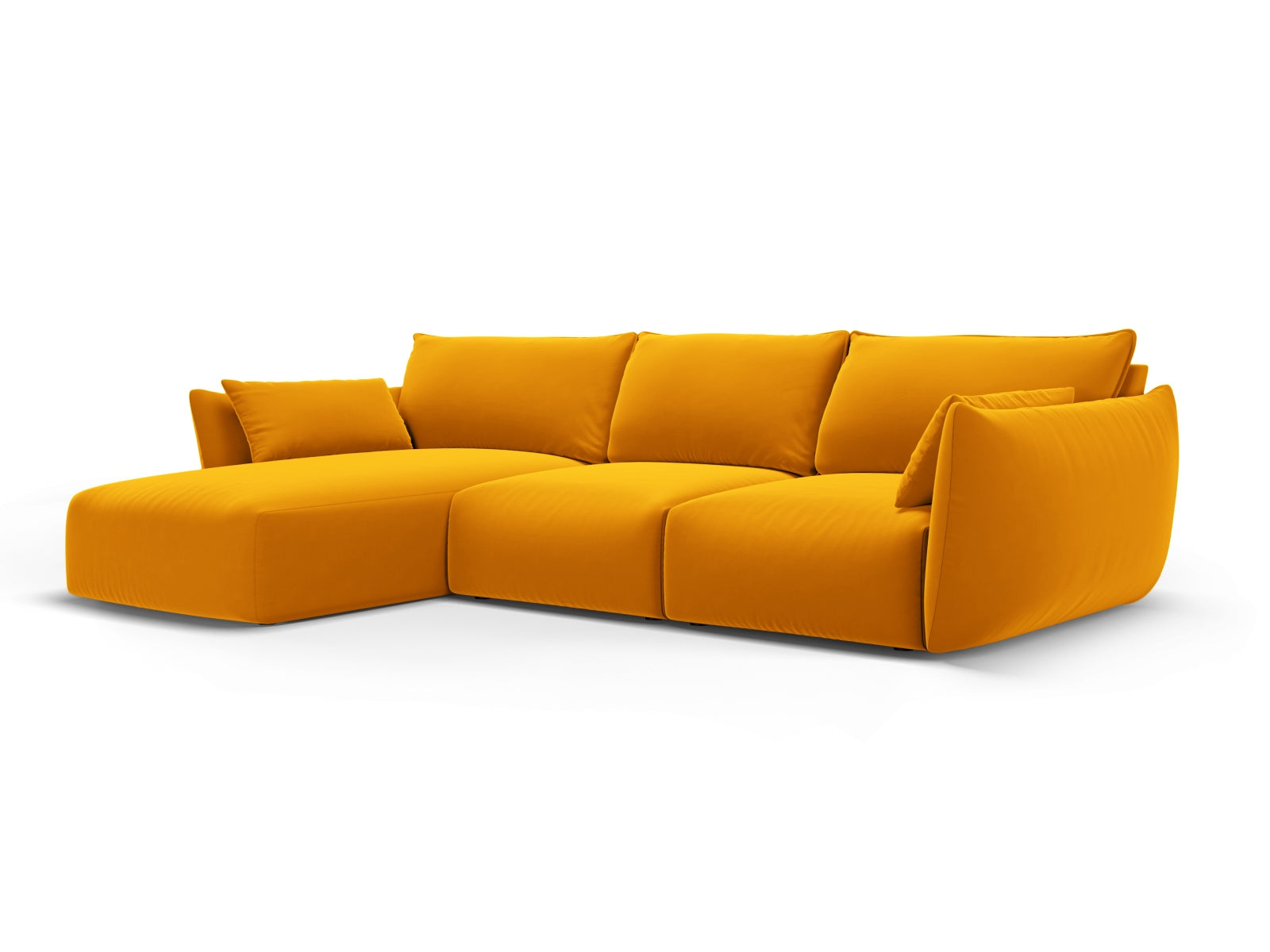 Modernes 5-Sitzer Ecksofa links Matera von Cosmopolitan Design, perfekt für stilvolle Wohnräume und entspannte Abende.