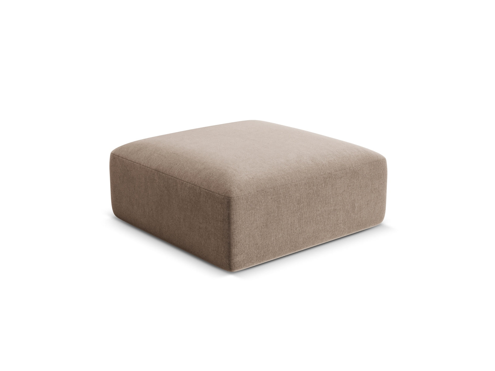 Eleganter 1-Sitzer Pouf Campi in stilvollem Dunkelbeige, ideal für moderne Wohnräume. Hochwertiges Design von Cosmopolitan Design.