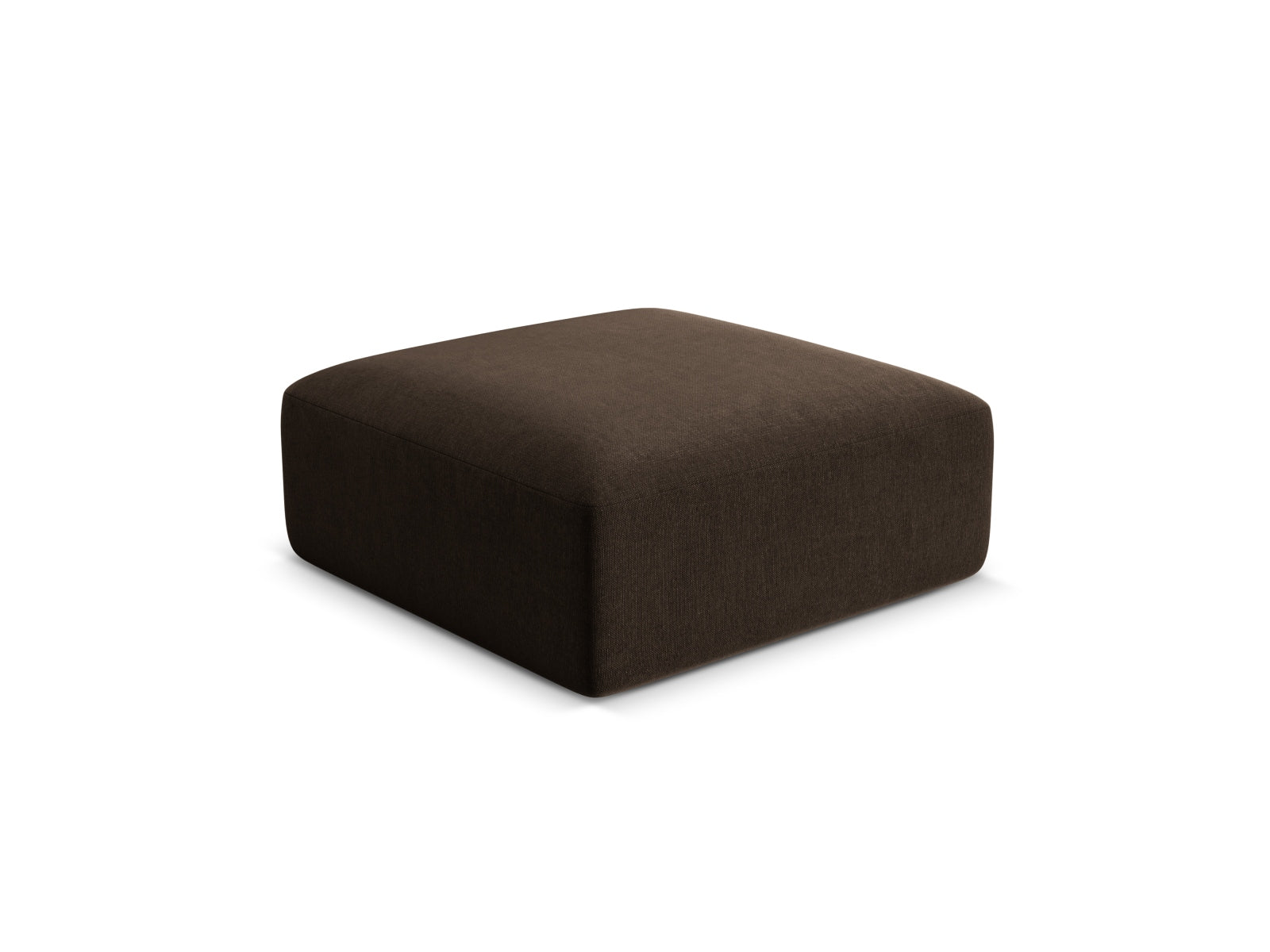 Eleganter 1-Sitzer Pouf Campi in der Farbe Chocolate-Vogue, ideal für stilvolle Wohnräume, präsentiert von Cosmopolitan Design.
