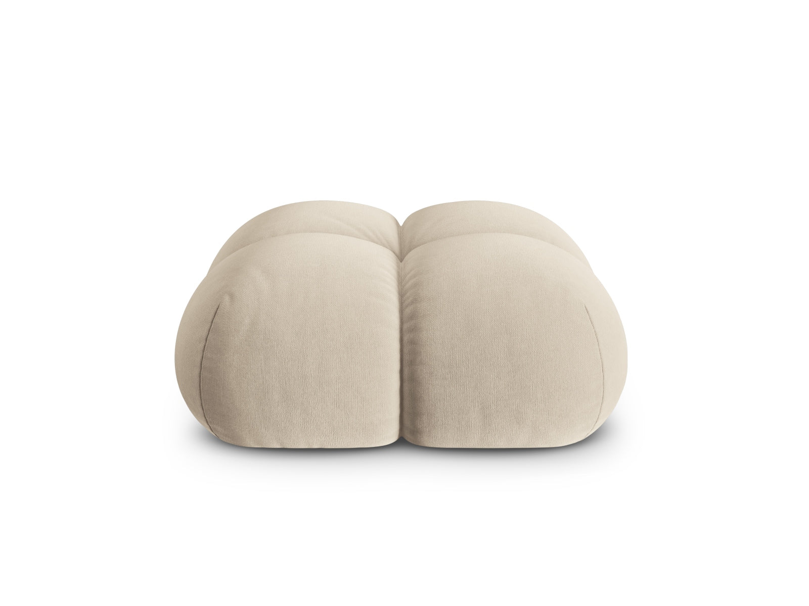 Loretto Velour Pouf 1 Sitz 90cm in Light Beige-Vogue präsentiert im Onlineshop von KAQTU Design AG. Pouf ist von Cosmopolitan Design