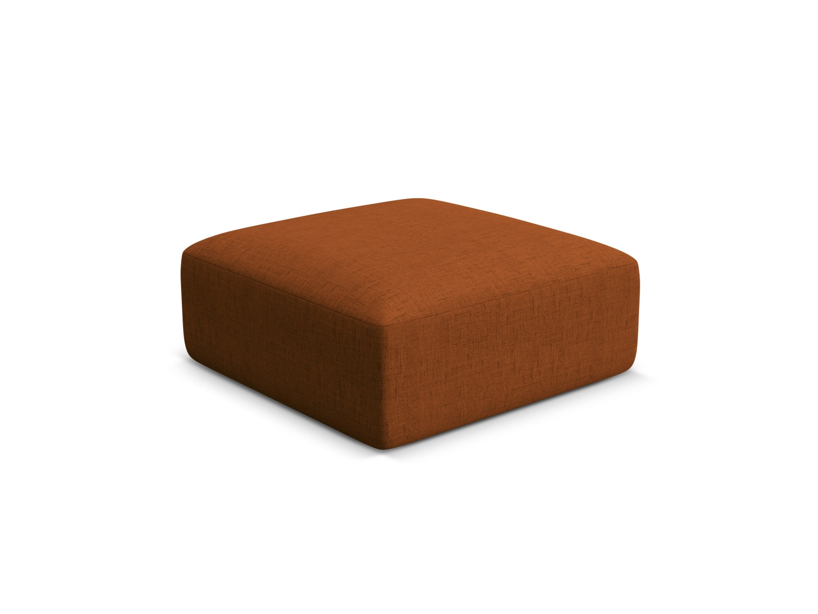 Eleganter 1-Sitzer Pouf Campi in warmem Brick-Moly, ideal für stilvolle Akzente in jedem Raum, erhältlich bei KAQTU Design AG.