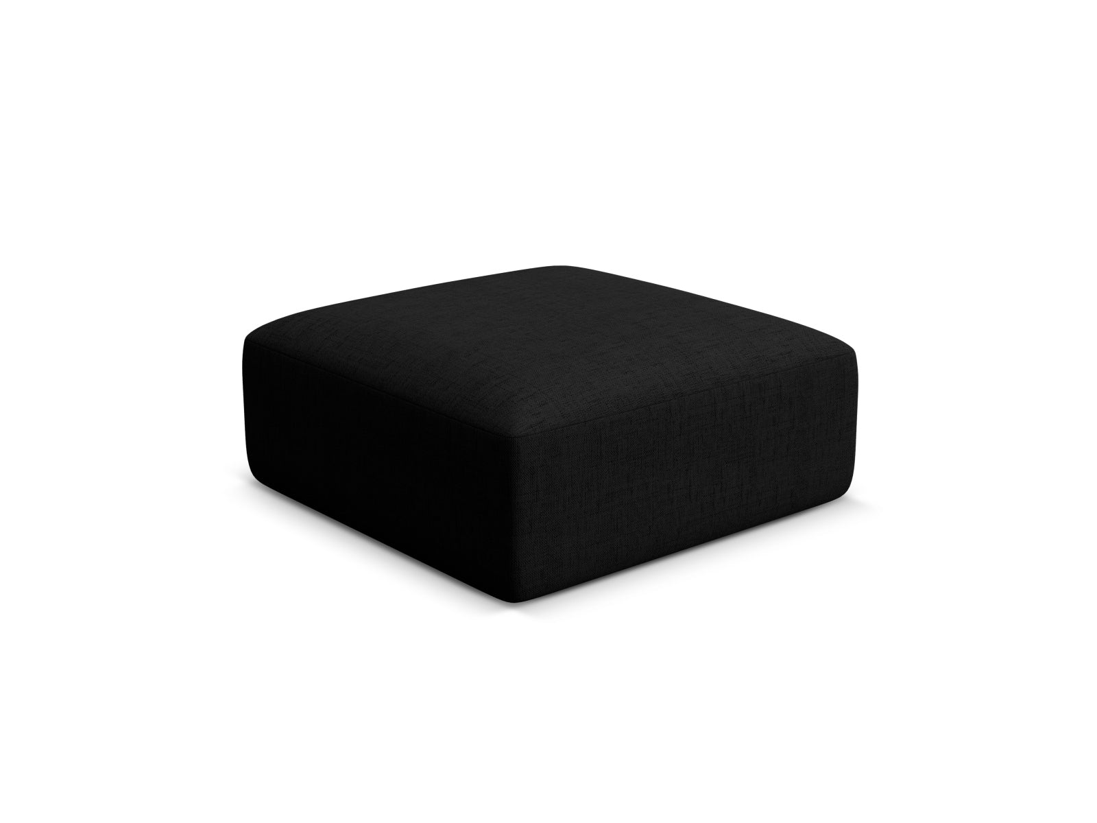 Eleganter 1-Sitzer Pouf Campi in stilvollem Schwarz, ideal für moderne Wohnräume. Hochwertiges Design von Cosmopolitan Design.