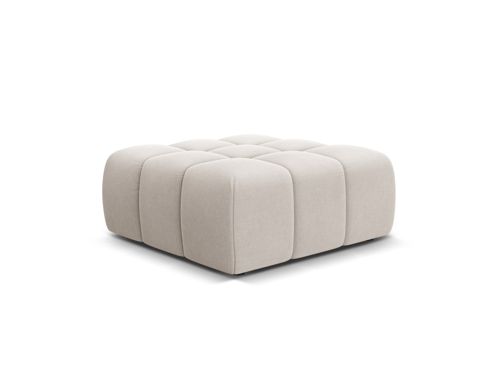 Stylischer 1-Sitzer Pouf Hawaii in sanftem Beige, ideal für moderne Wohnräume. Perfekte Ergänzung für Ihr Zuhause von Cosmopolitan Design.