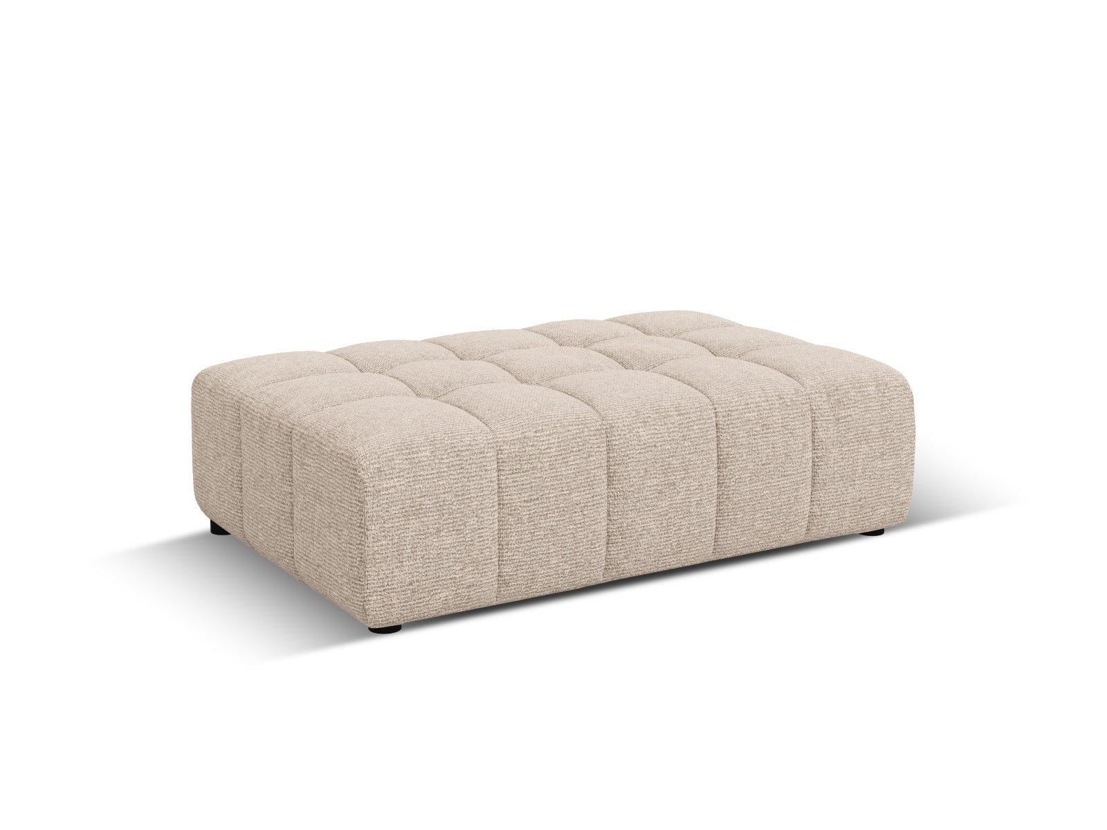 Eleganter Chicago Pouf mit 80 cm Durchmesser in Beige, perfekt für moderne Wohnräume und als zusätzlicher Sitzplatz von Cosmopolitan Design.