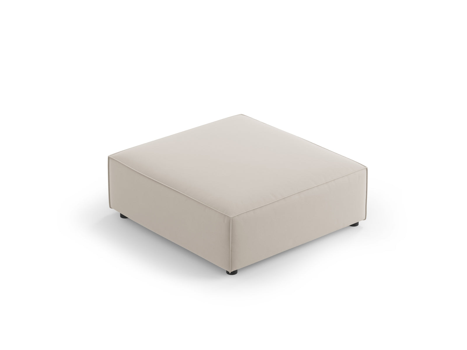 Arendal Velour Pouf 1 Sitz in Ecru präsentiert im Onlineshop von KAQTU Design AG. Pouf ist von Cosmopolitan Design