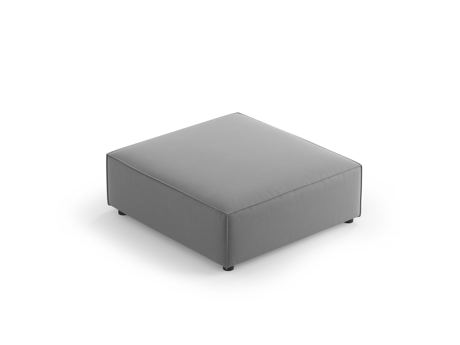 Arendal Velour Pouf 1 Sitz in Light Grey präsentiert im Onlineshop von KAQTU Design AG. Pouf ist von Cosmopolitan Design