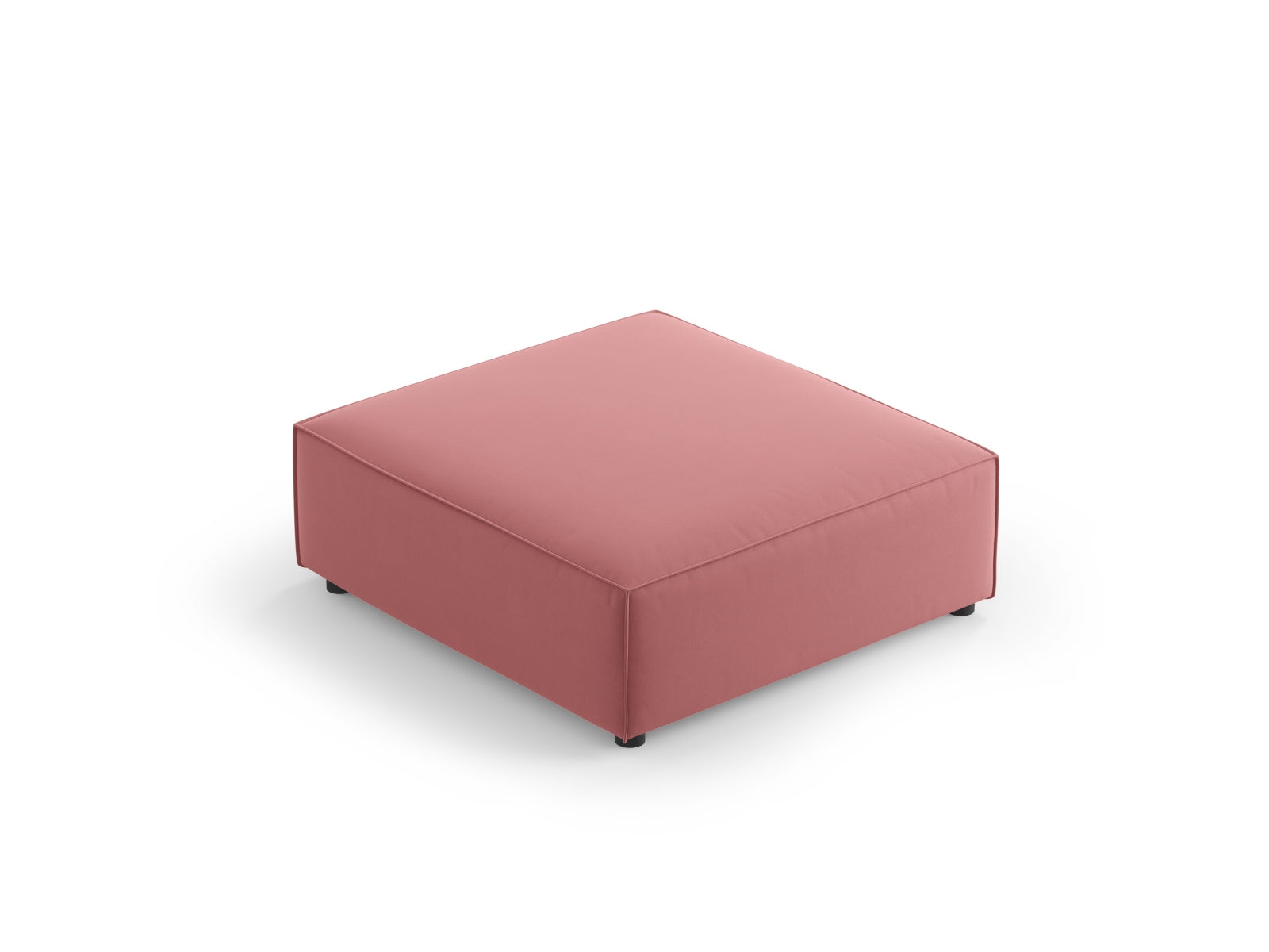 Arendal Velour Pouf 1 Sitz in Flamingo präsentiert im Onlineshop von KAQTU Design AG. Pouf ist von Cosmopolitan Design