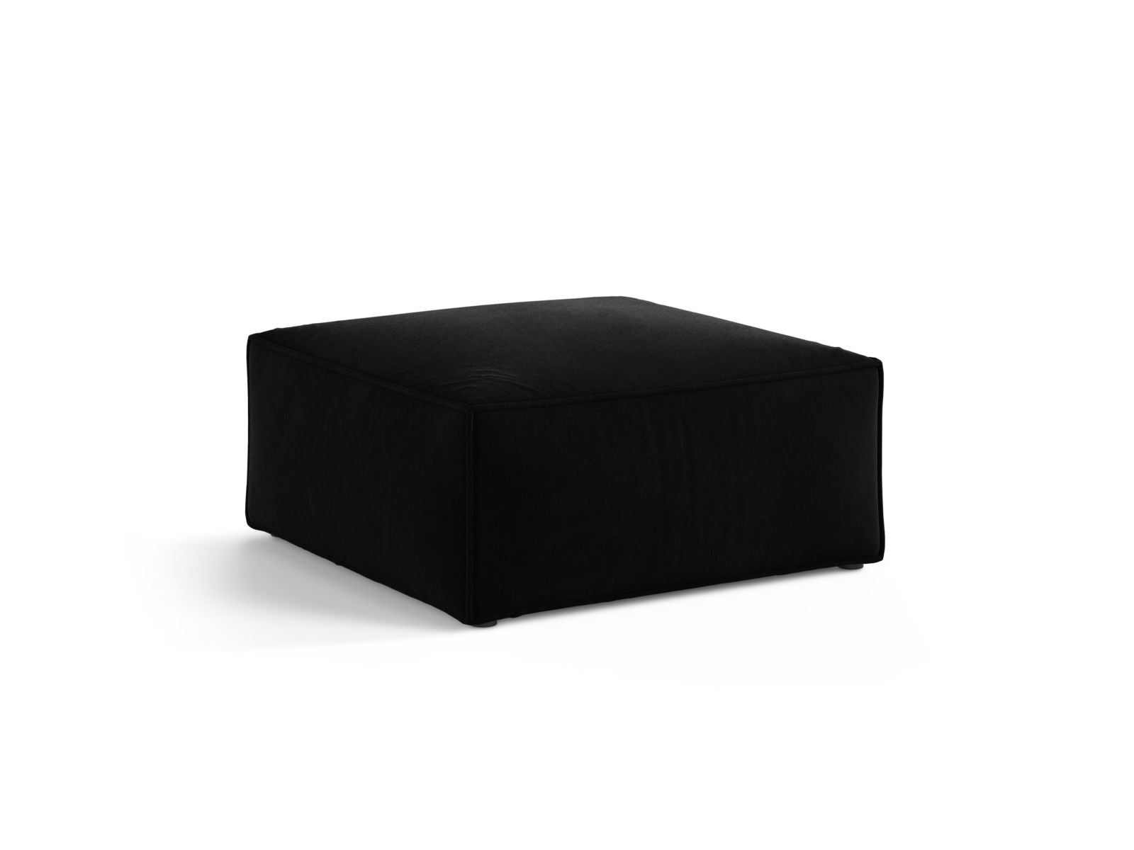 Eleganter 1-Sitzer Pouf Aveiro in stilvollem Schwarz, ideal für moderne Wohnräume, erhältlich bei KAQTU Design AG.
