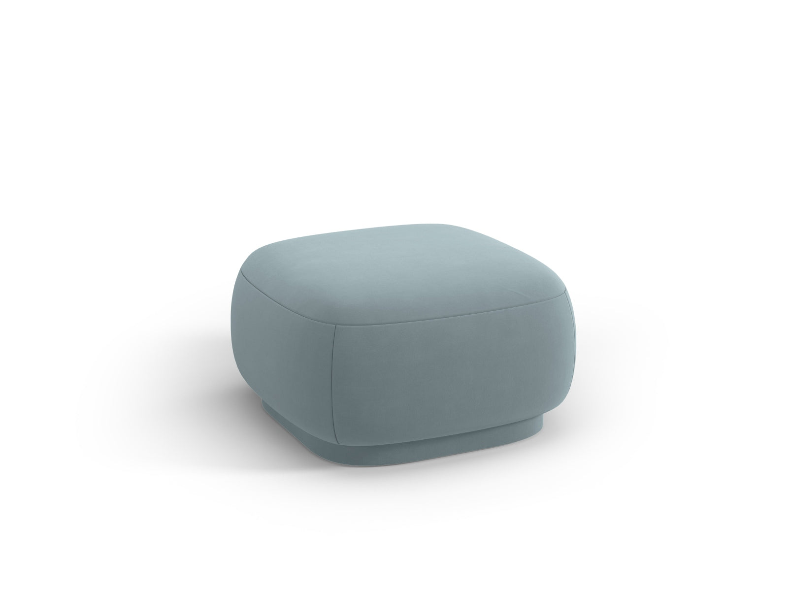 Camden Velour Pouf 1 Sitzer in Light Blue präsentiert im Onlineshop von KAQTU Design AG. Modulares Sofa ist von Cosmopolitan Design