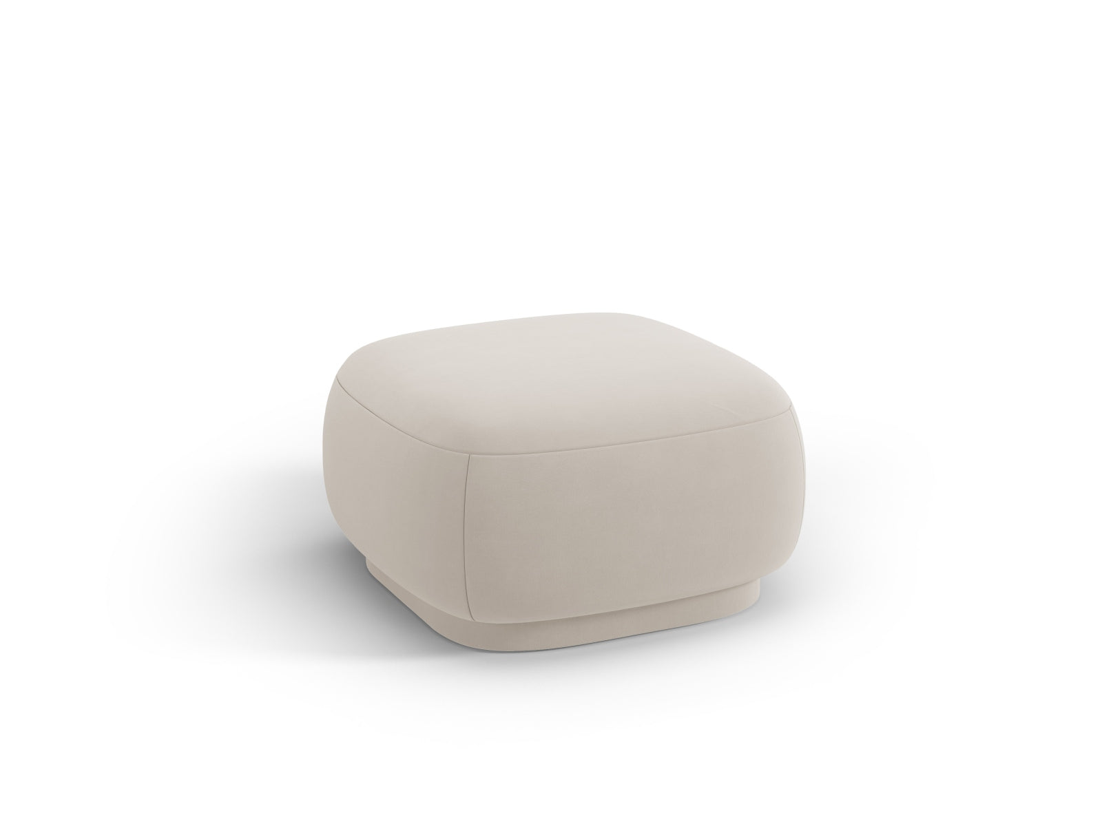 Camden Velour Pouf 1 Sitzer in Ecru präsentiert im Onlineshop von KAQTU Design AG. Modulares Sofa ist von Cosmopolitan Design