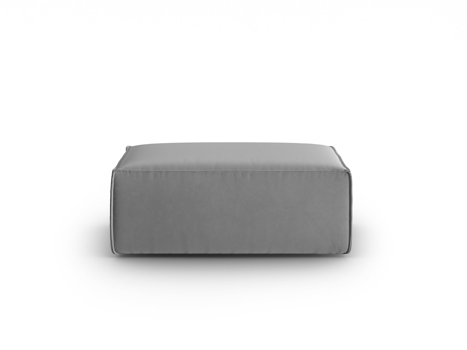 Mackay Velour Pouf 1 Sitzer in Light Grey präsentiert im Onlineshop von KAQTU Design AG. Modulares Sofa ist von Cosmopolitan Design