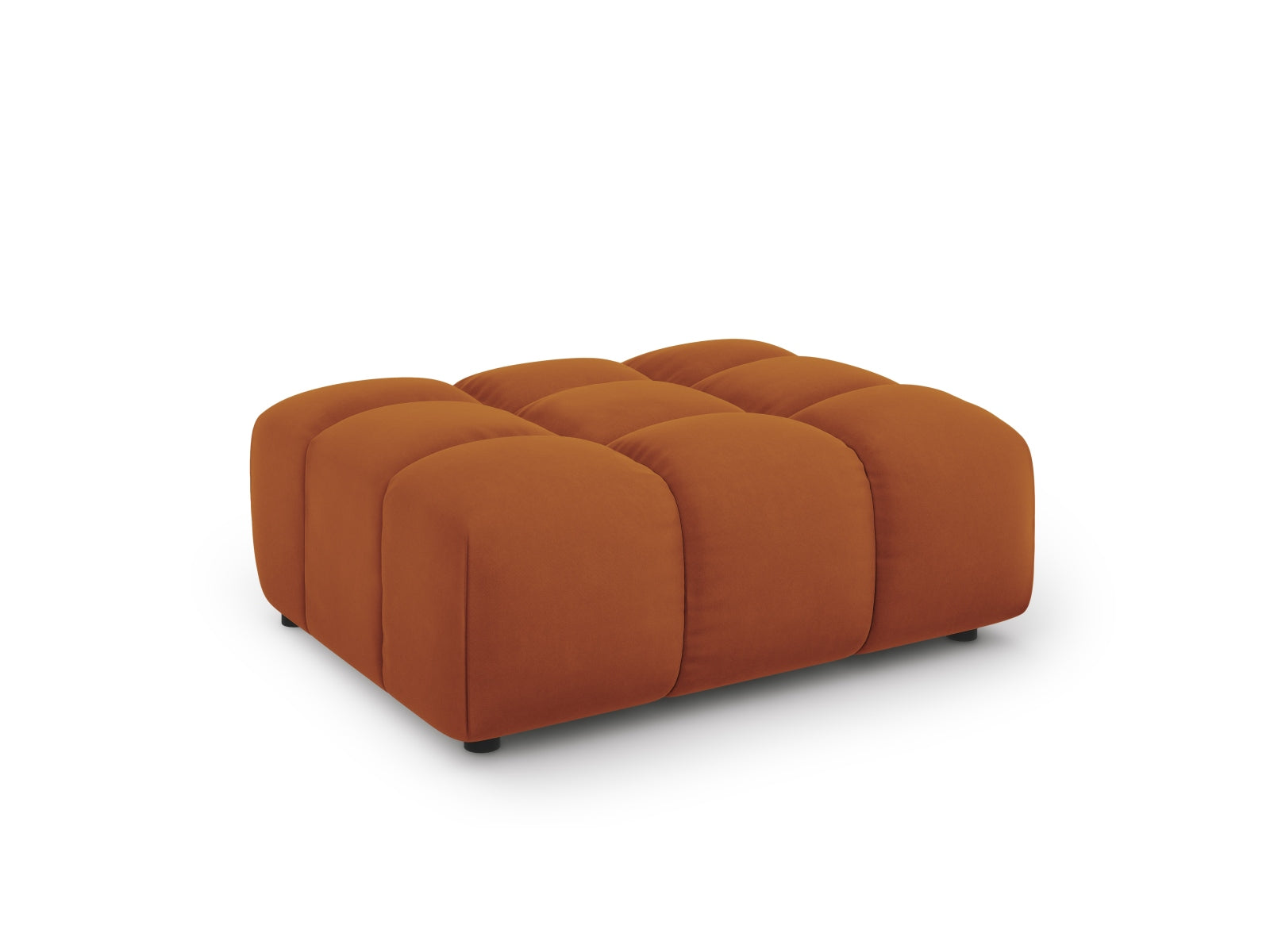 Eleganter Sky Velour Pouf in sanftem Himmelblau, 80 cm Durchmesser, ideal als Sitzgelegenheit oder Fußablage, von Cosmopolitan Design.