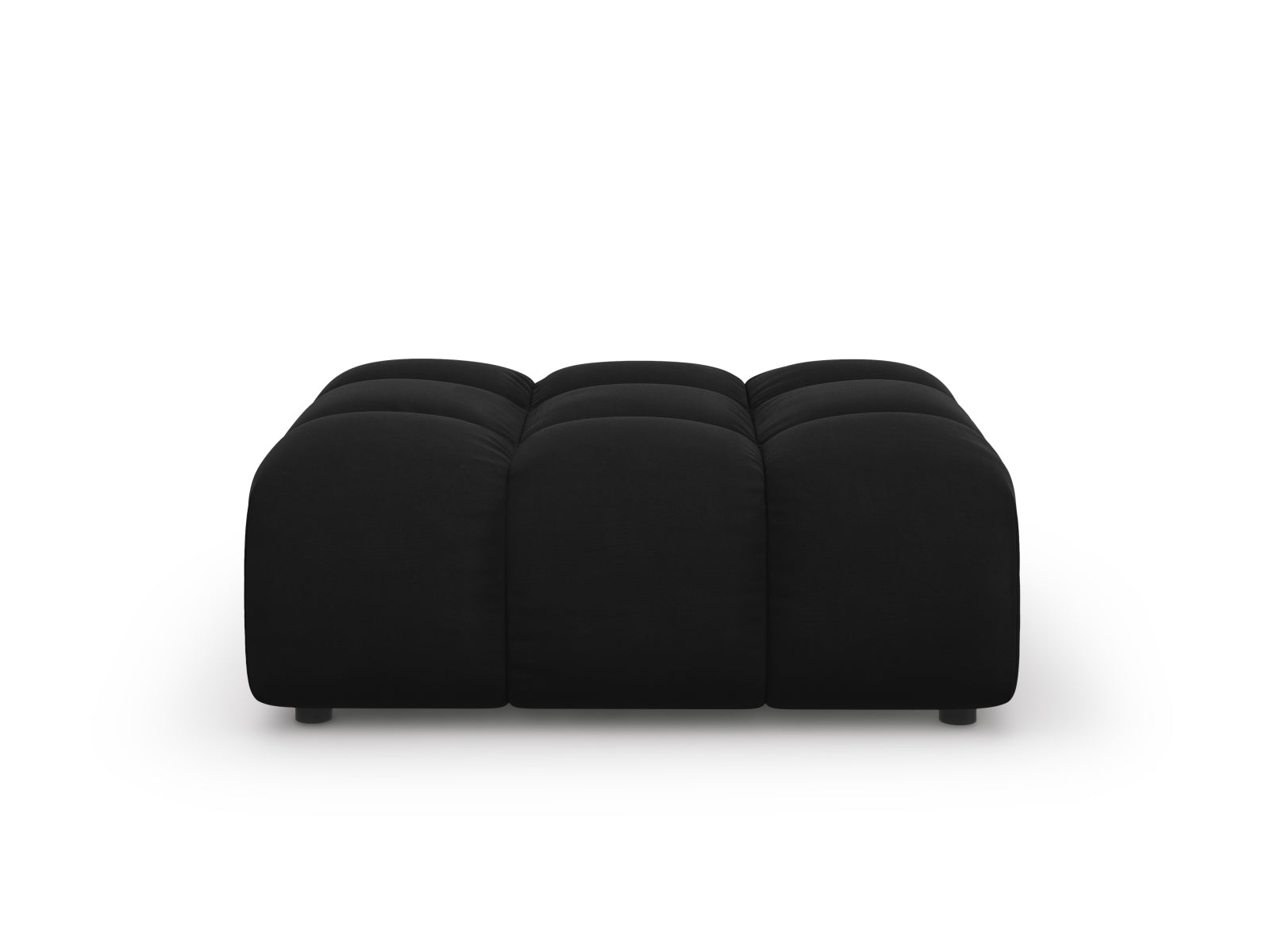 Sky Velour Pouf 1 Sitz 80cm in Black-Casino präsentiert im Onlineshop von KAQTU Design AG. Pouf ist von Cosmopolitan Design