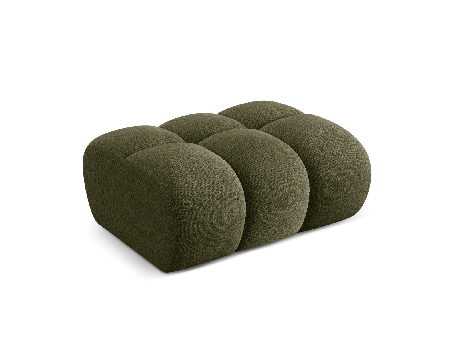 Stylischer 1-Sitzer Pouf Treno in elegantem Grün, ideal für moderne Wohnräume. Hochwertiges Design von Cosmopolitan Design.